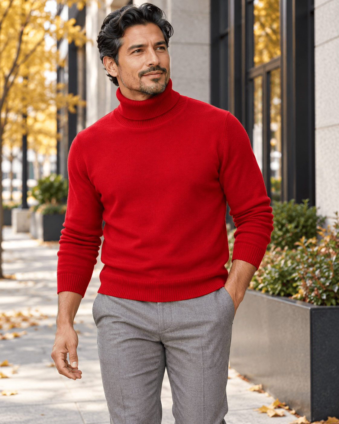 Men's Turtleneck Sweater color Red - Upscale Men's Fashion