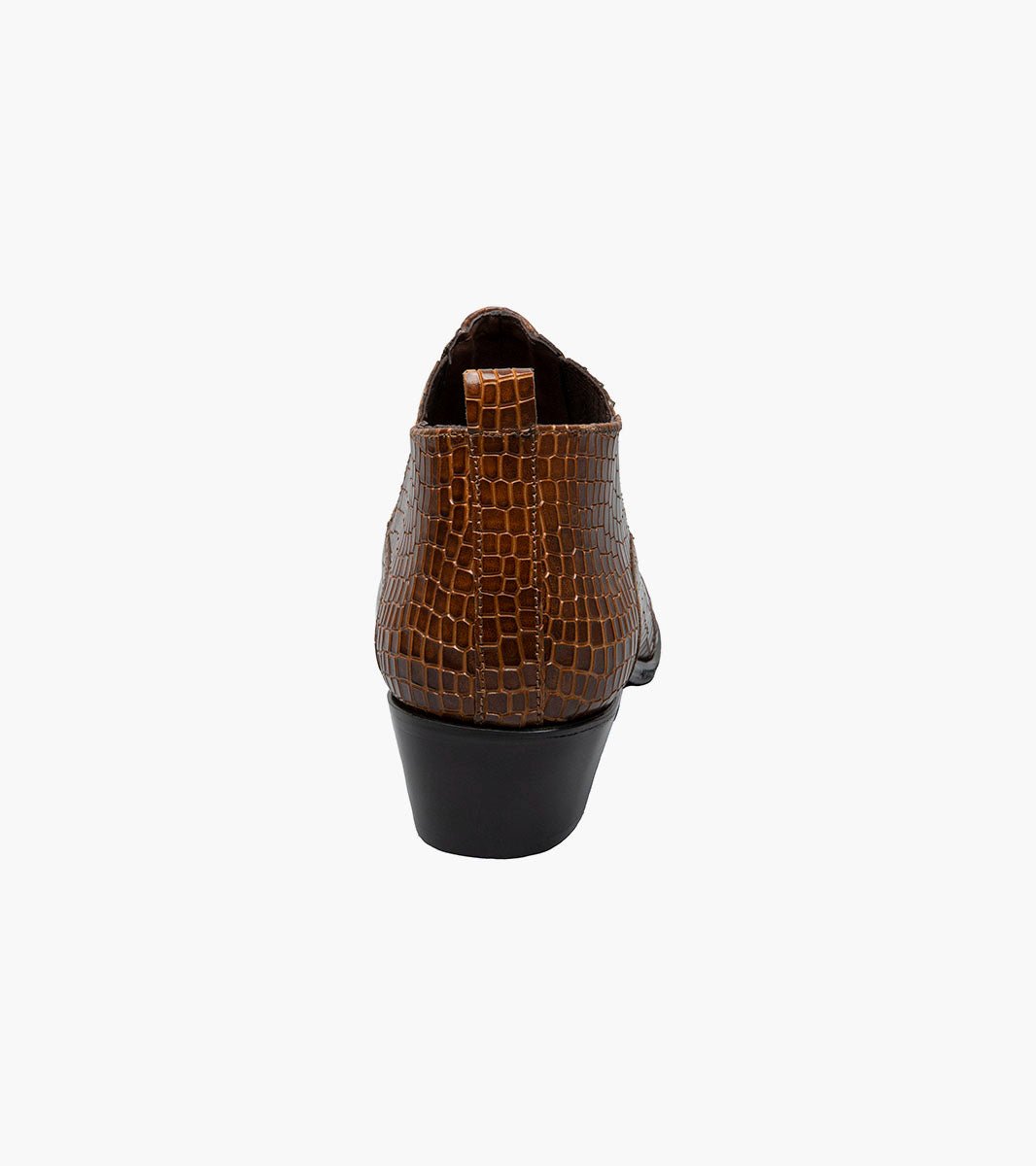 Stacy Adams Sandoval Cognac Crocodile Print Cuban Heel Boot - Upscale Men's Fashion