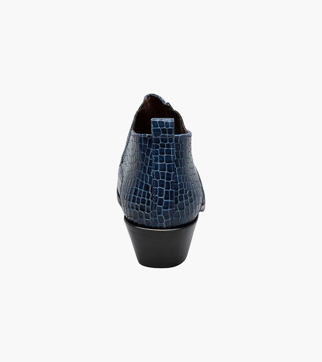 Stacy Adams Sandoval Navy Crocodile Print Cuban Heel Boot - Upscale Men's Fashion