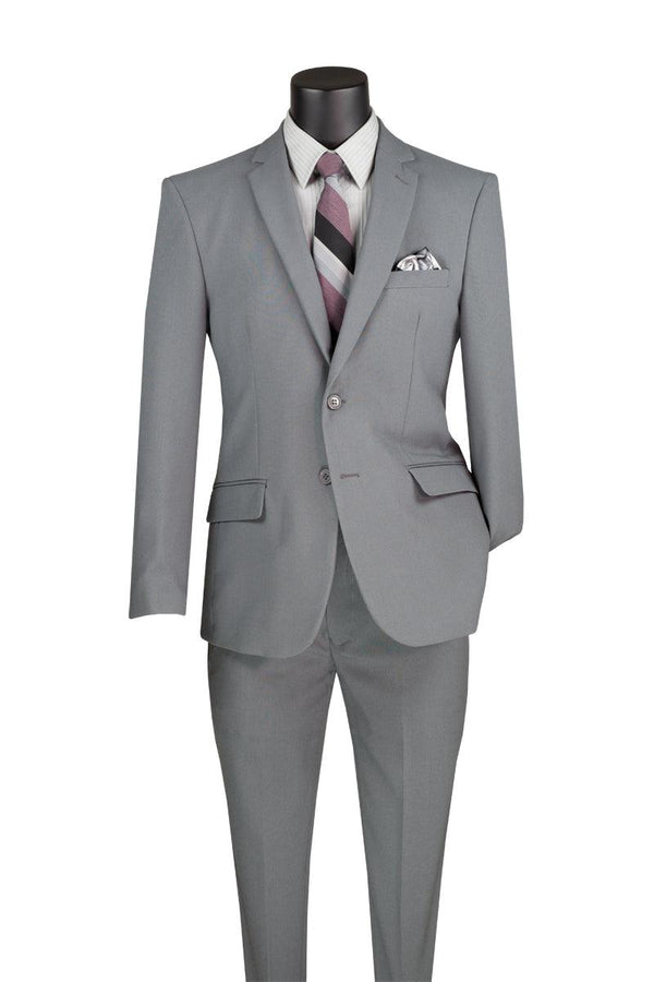 Suit - Slim Fit Suit 2 Piece Color Grey