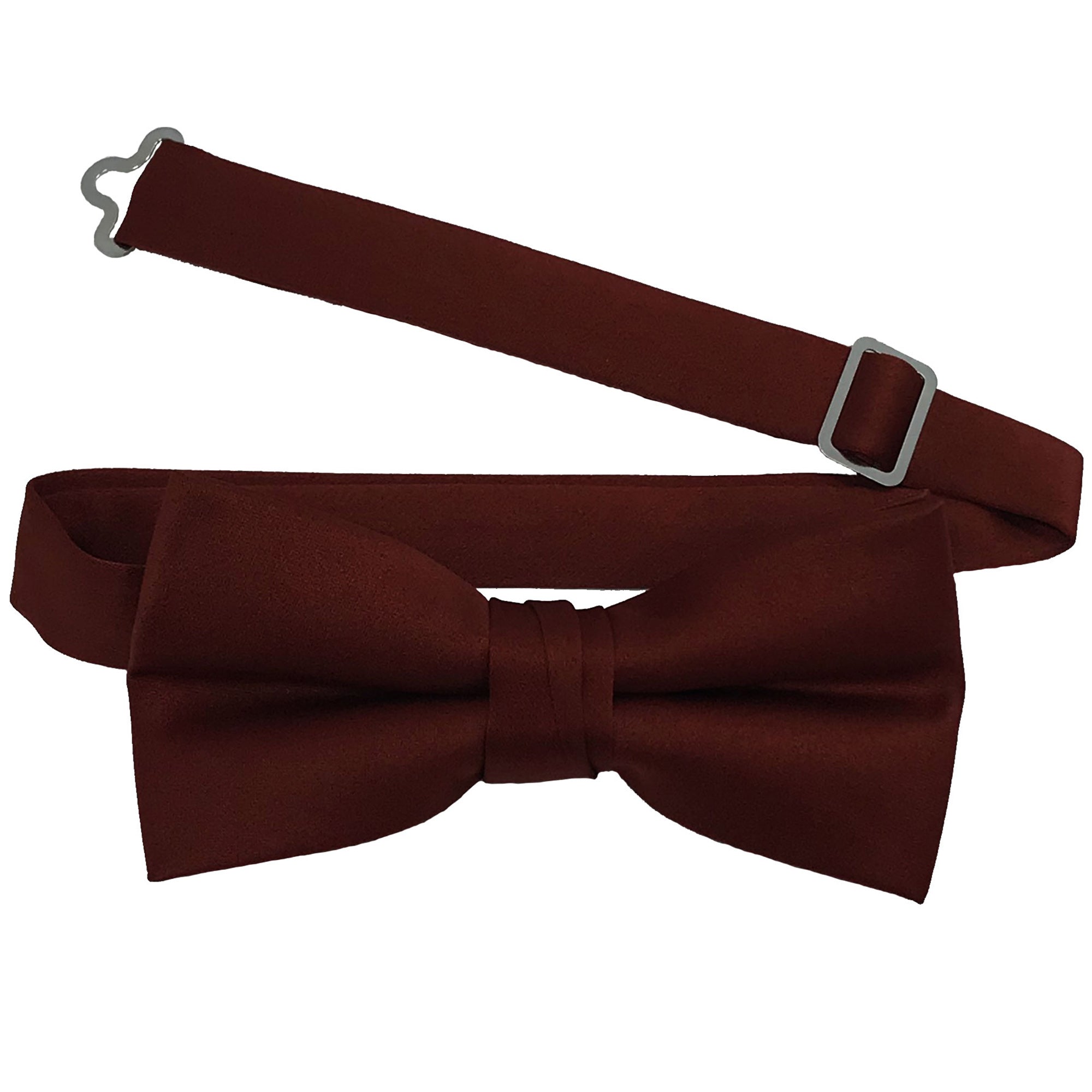 Men's Brick solid satin pre-tied bow tie