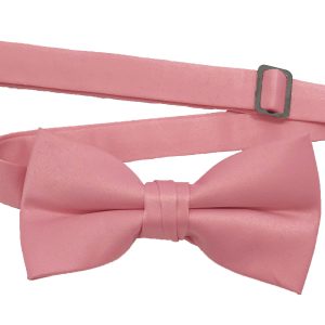 Men's Bubble Gum solid satin pre-tied bow tie