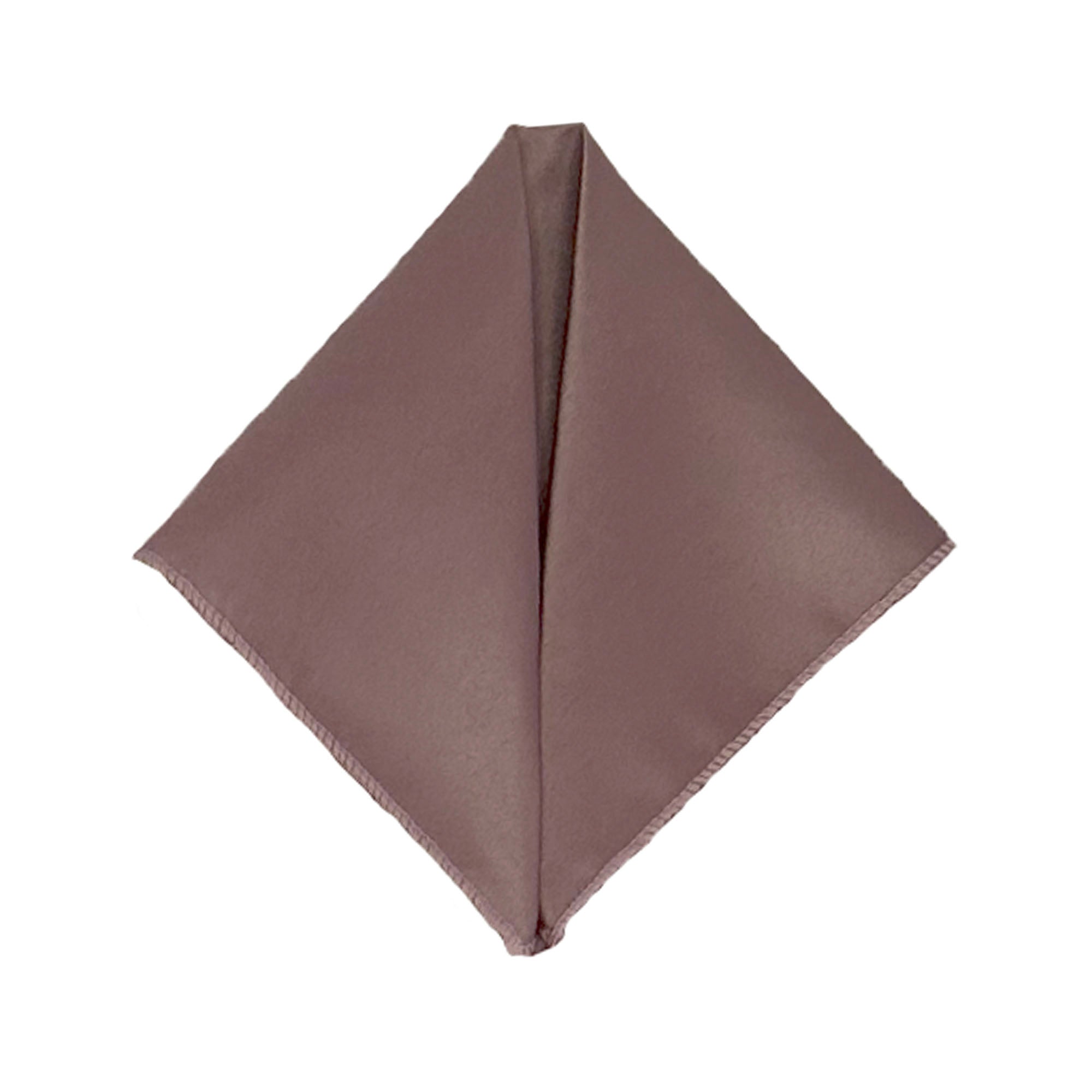 Men's Dark Mauve Solid Satin Pocket Square