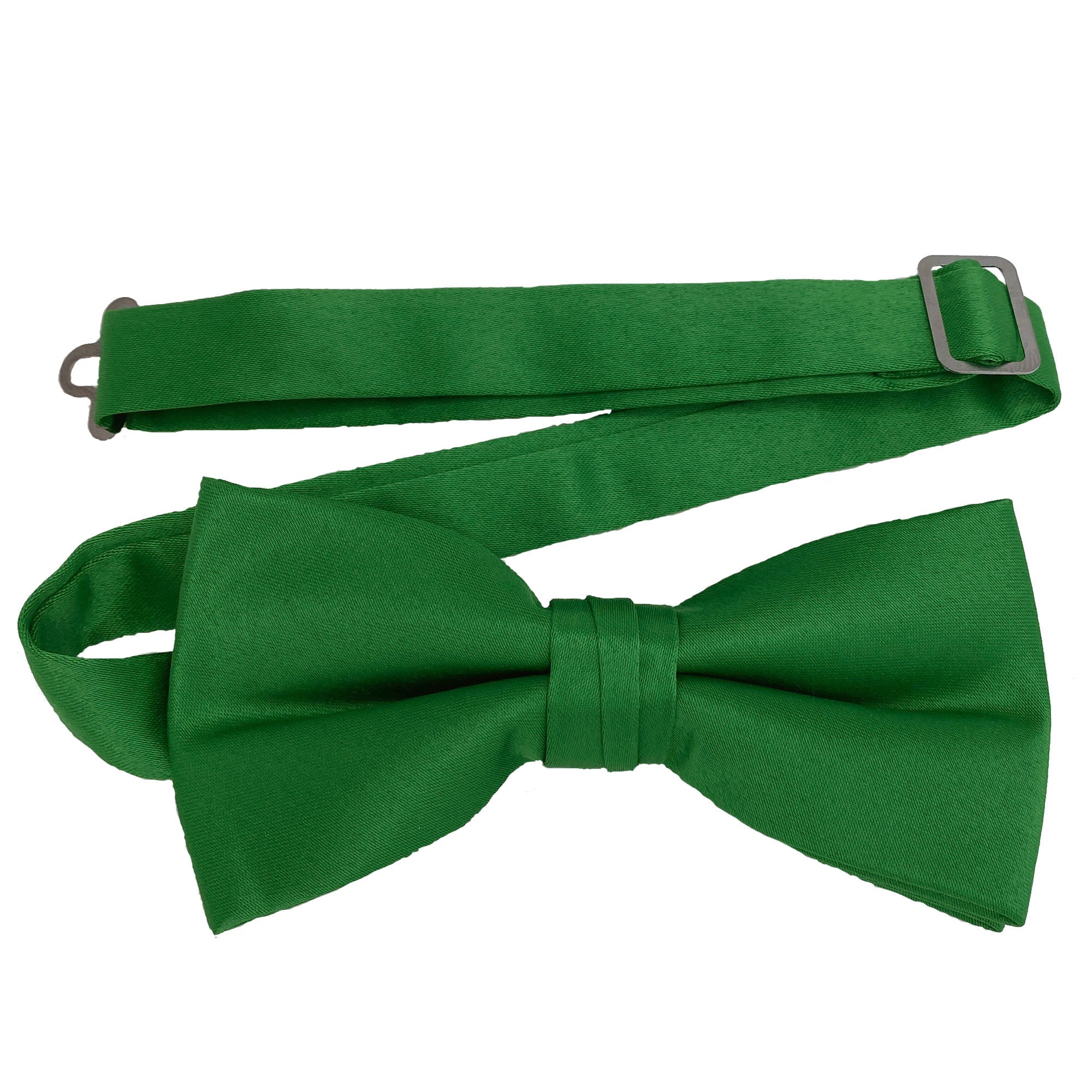 Men's Emerald solid satin pre-tied bow tie
