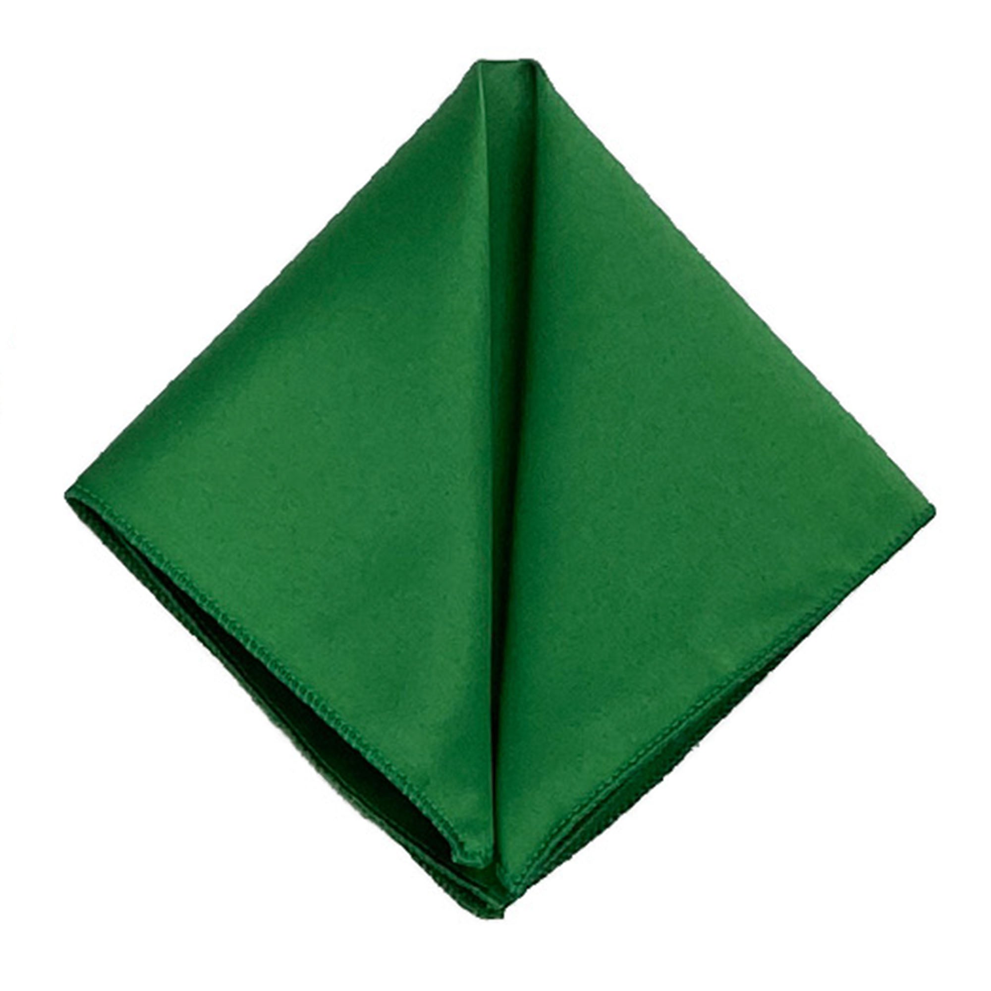 Men's Emerald Solid Satin Pocket Square