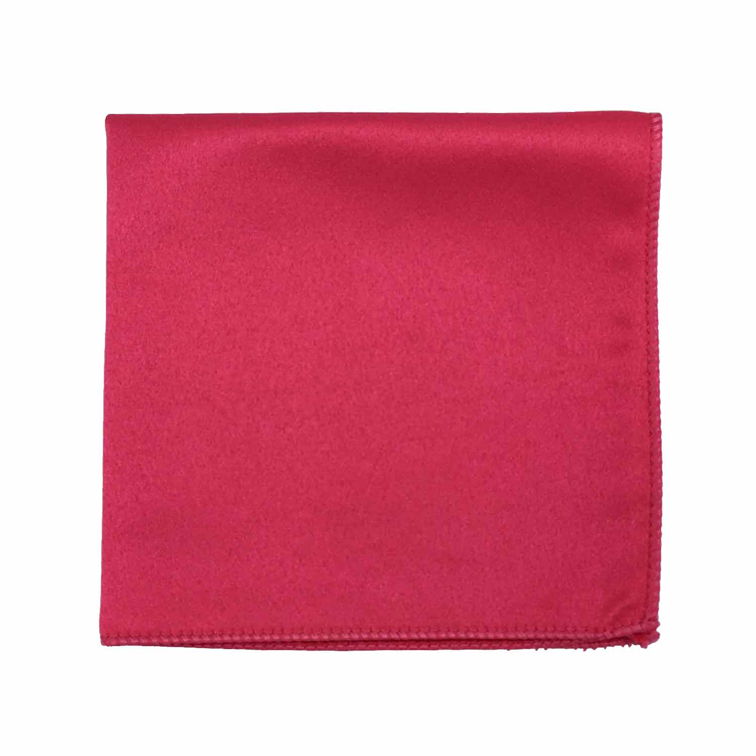 Men's Fuchsia Solid Satin Pocket Square