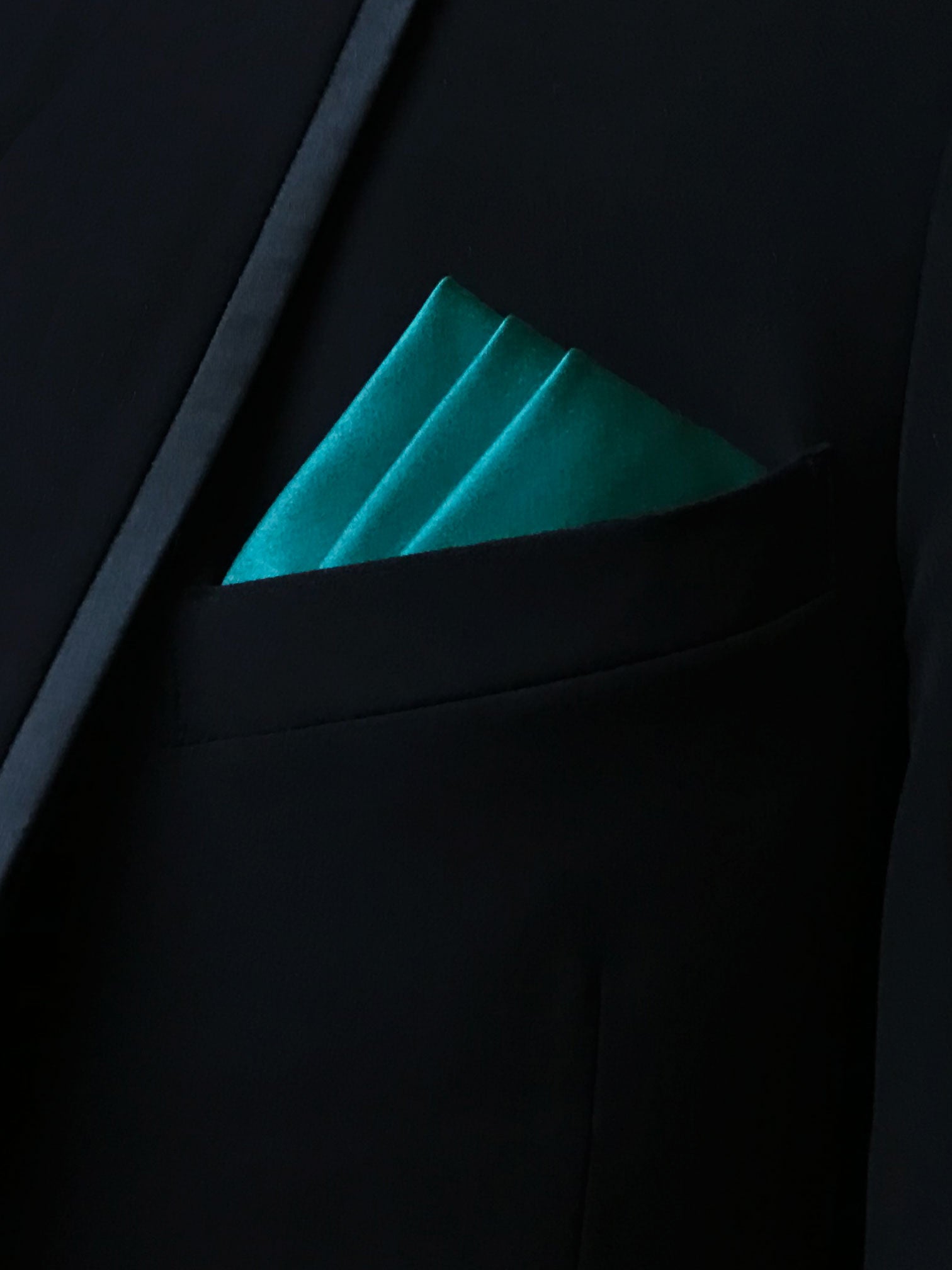 Men's Jade Solid Satin Pocket Square