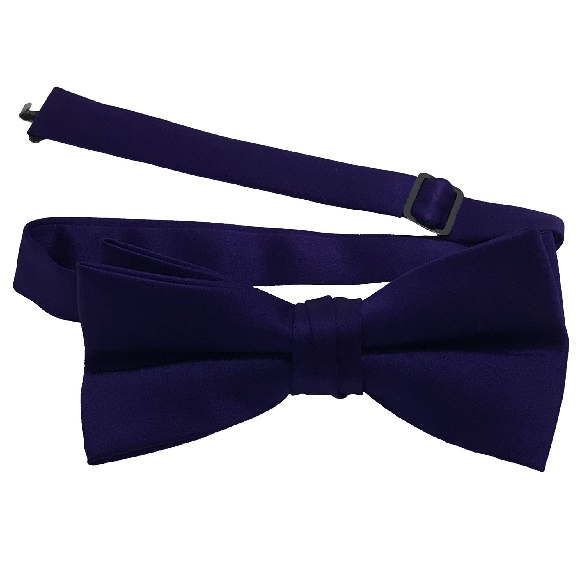 Men's Lapis solid satin pre-tied bow tie