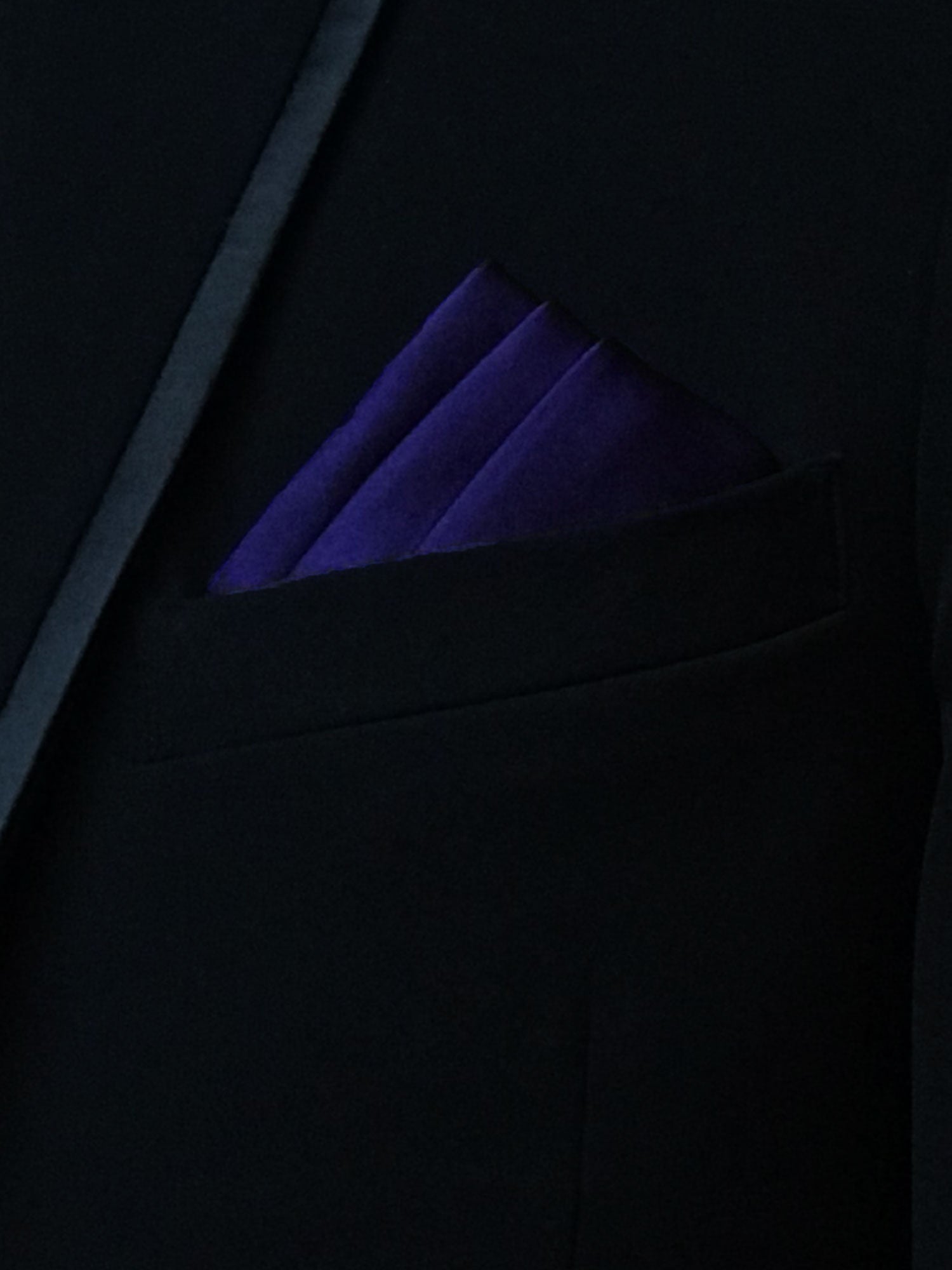 Men's Lapis Solid Satin Pocket Square