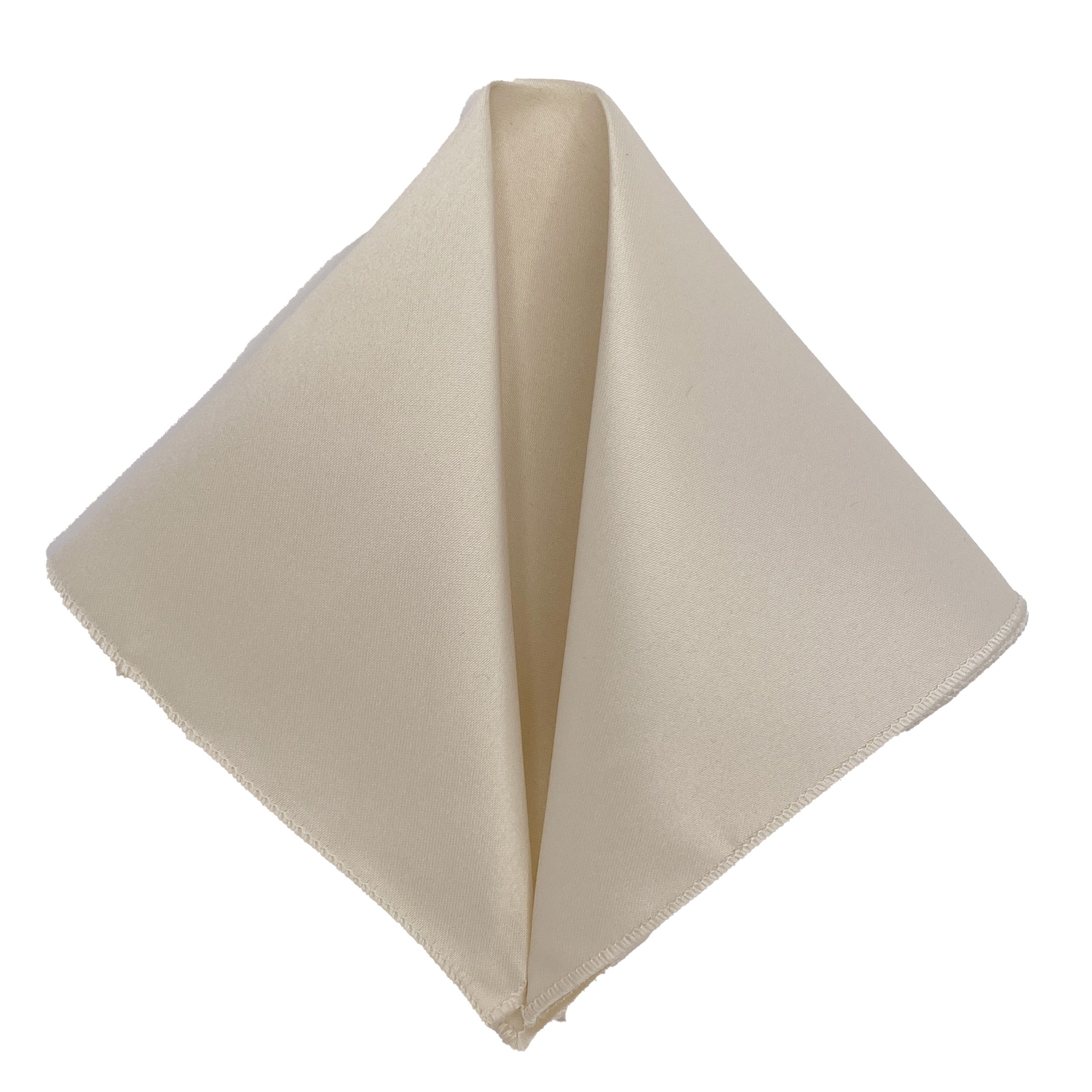 Men's Light Champagne Solid Satin Pocket Square