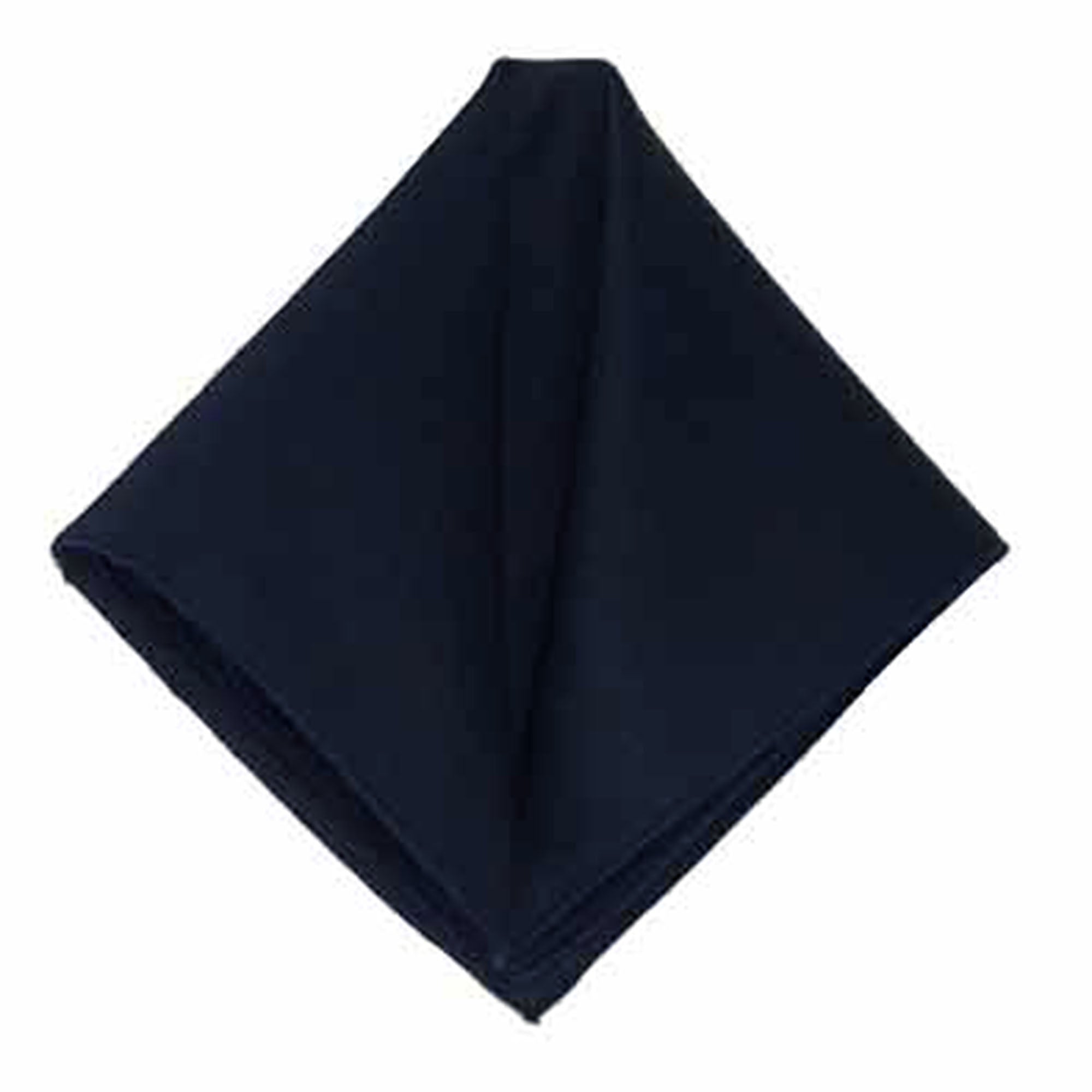 Men's Midnight Blue Solid Satin Pocket Square