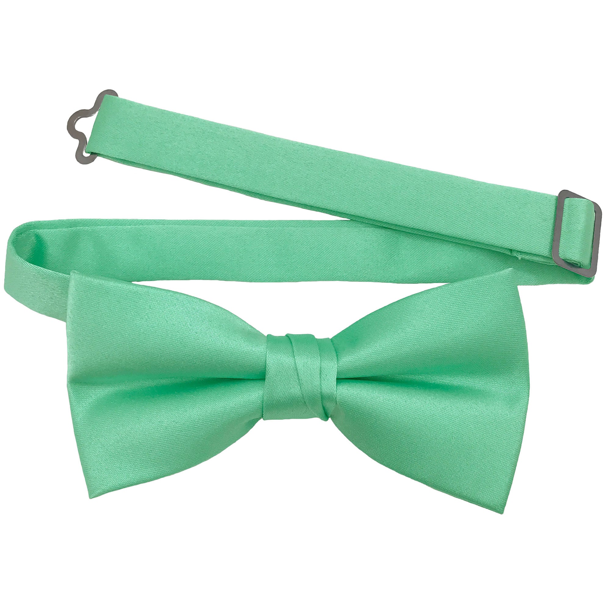 Men's Mint solid satin pre-tied bow tie