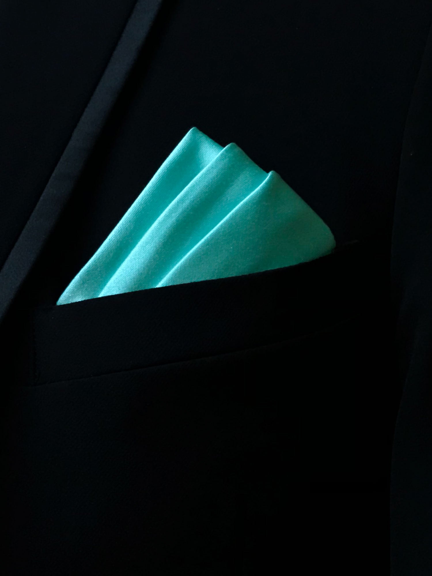 Men's Mint Solid Satin Pocket Square
