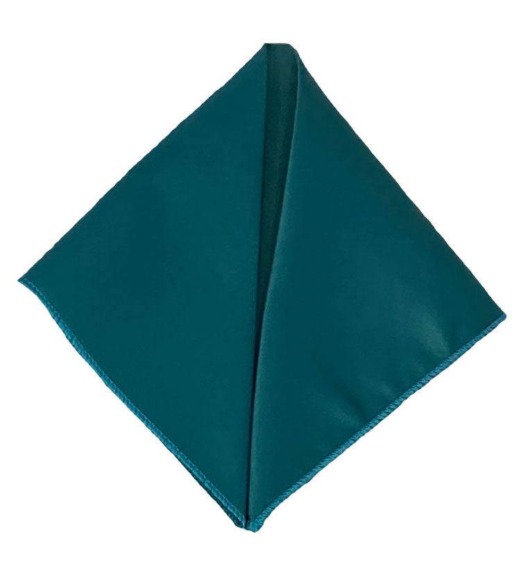 Men's Peacock Solid Satin Pocket Square