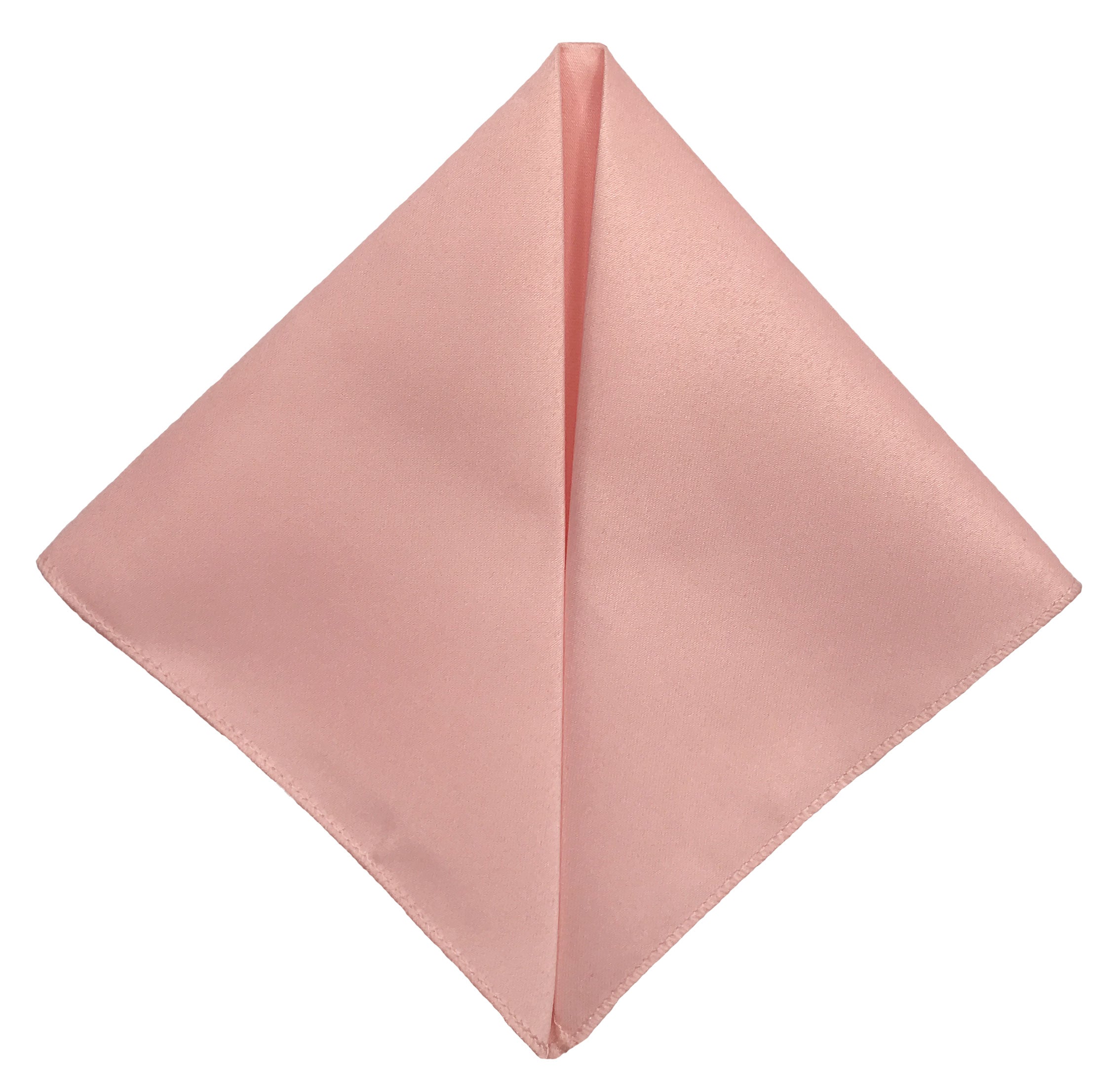 Men's Petal Peach Solid Satin Pocket Square