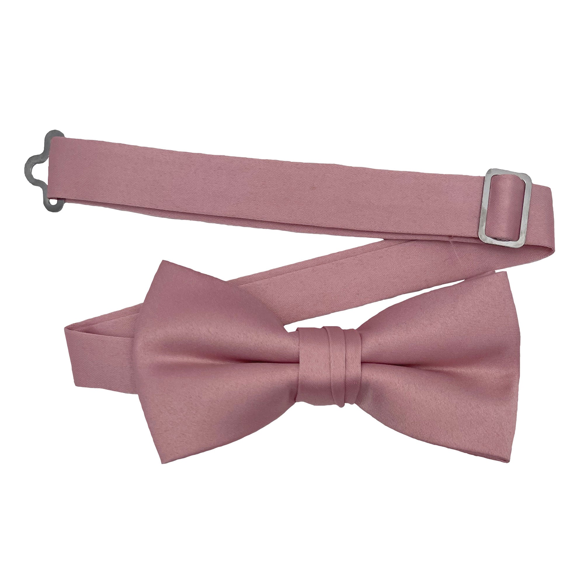 Men's Rose Gold solid satin pre-tied bow tie