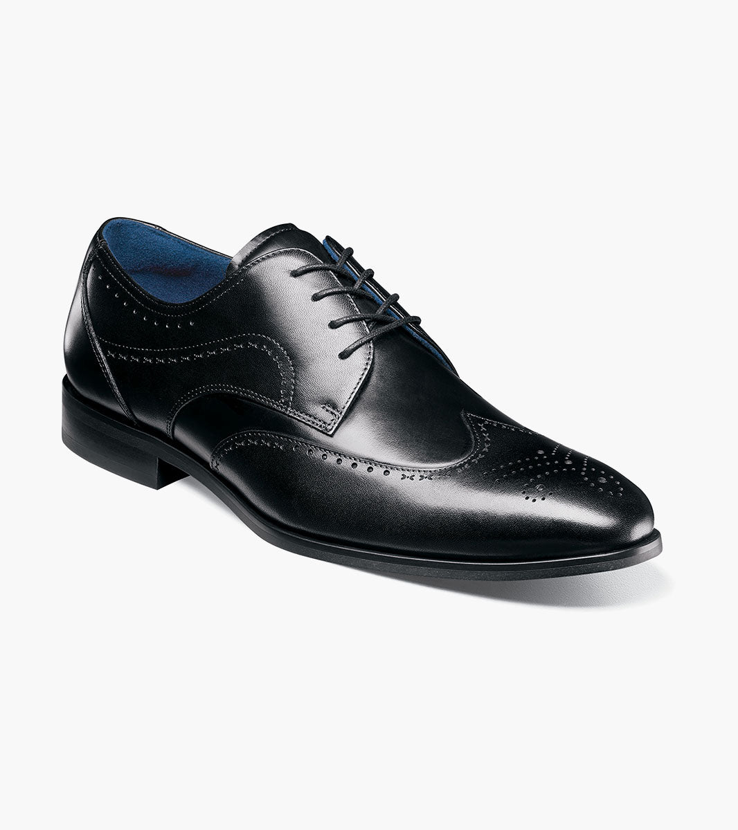 Stacy Adams Brayden black wingtip Oxford view 1