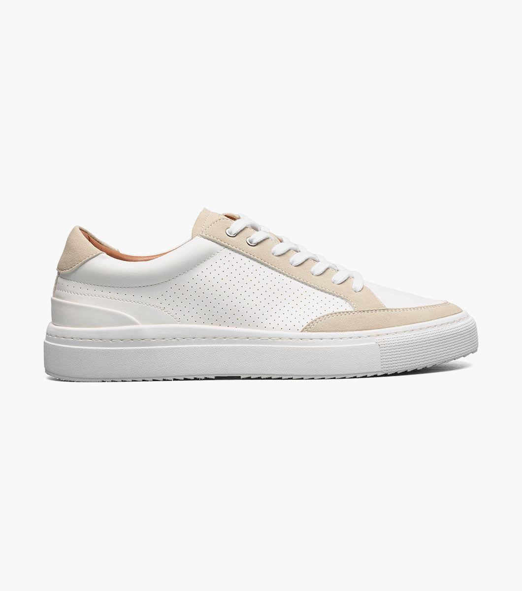 Stacy Adams Dorian Lace-To-Toe Sneaker – White - Upscale Men's Fashion