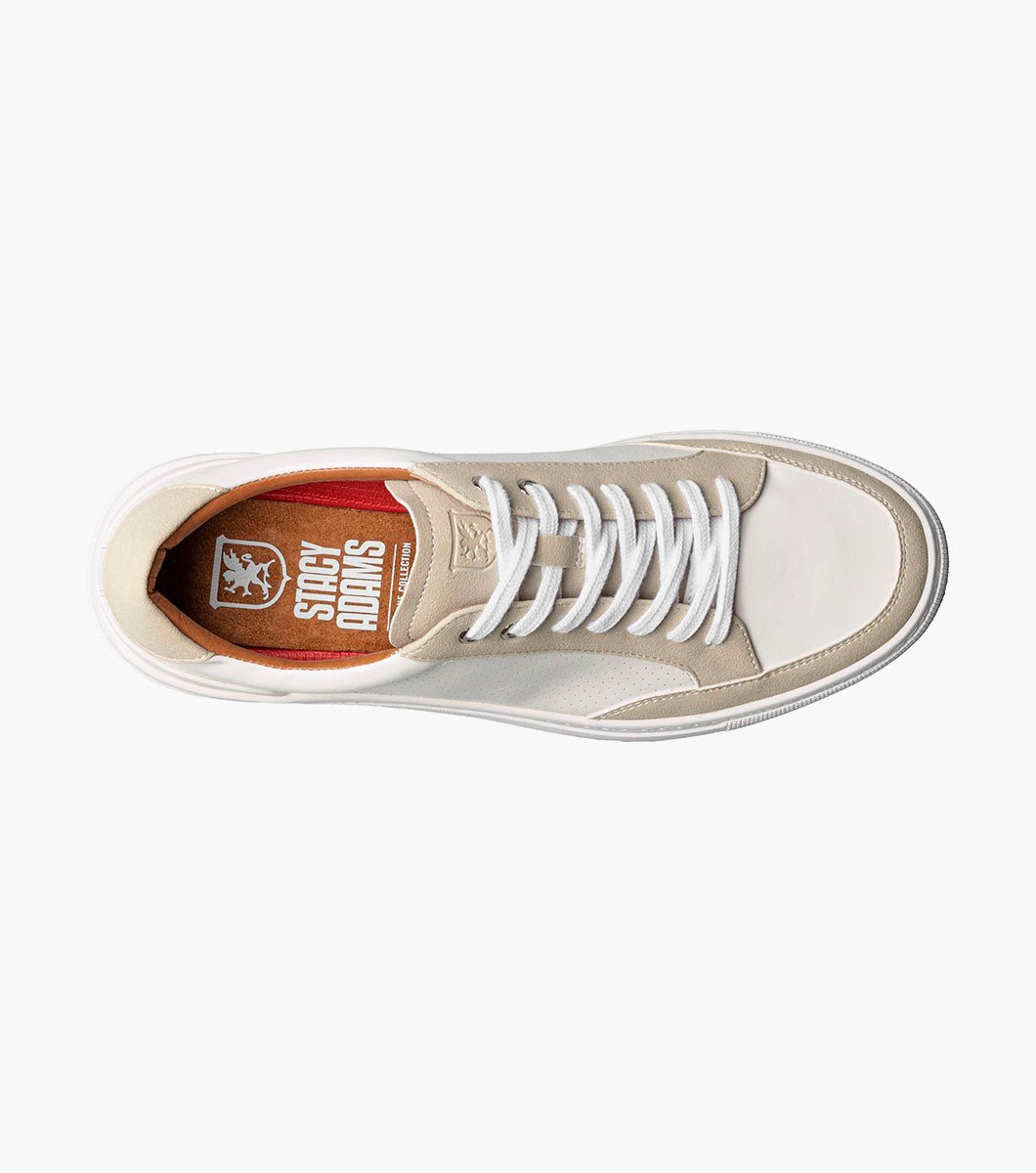 Stacy Adams Dorian Lace-To-Toe Sneaker – White - Upscale Men's Fashion