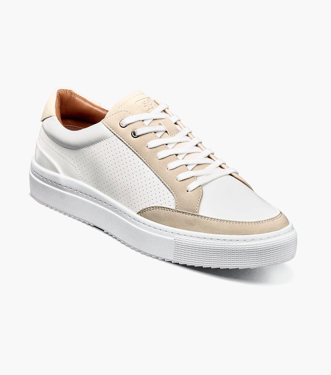 Stacy Adams Dorian Lace-To-Toe Sneaker – White - Upscale Men's Fashion