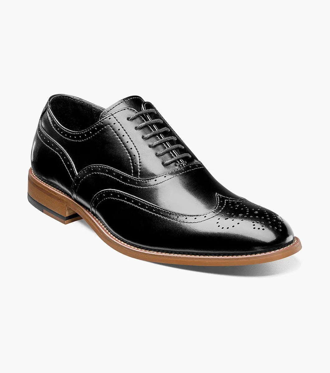 Stacy Adams Dunbar Wingtip Oxford Shoes – Black