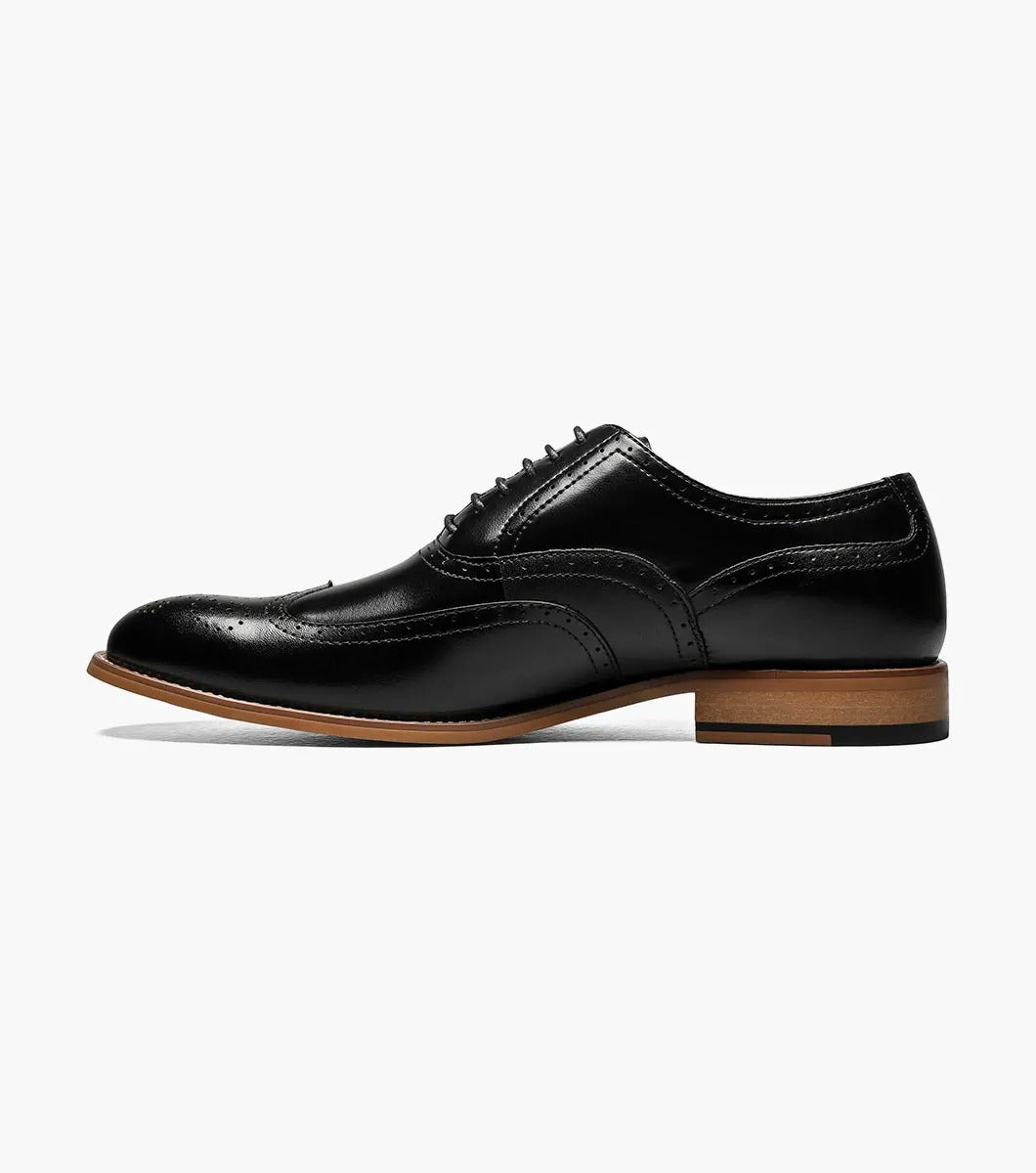 Stacy Adams Dunbar Wingtip Oxford Shoes – Black