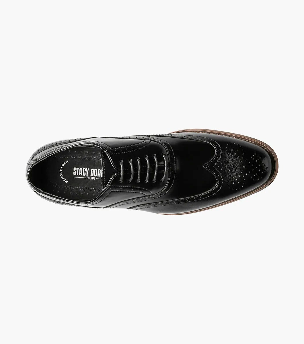 Stacy Adams Dunbar Wingtip Oxford Shoes – Black