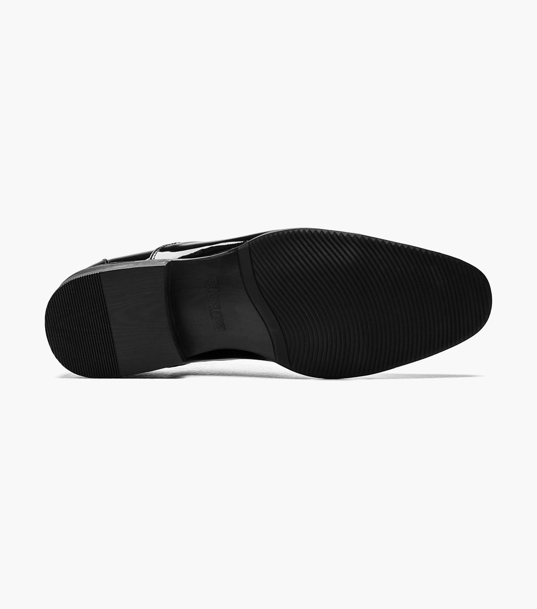 Stacy Adams Gala Black Patent cap toe Oxford tuxedo shoe, view 3