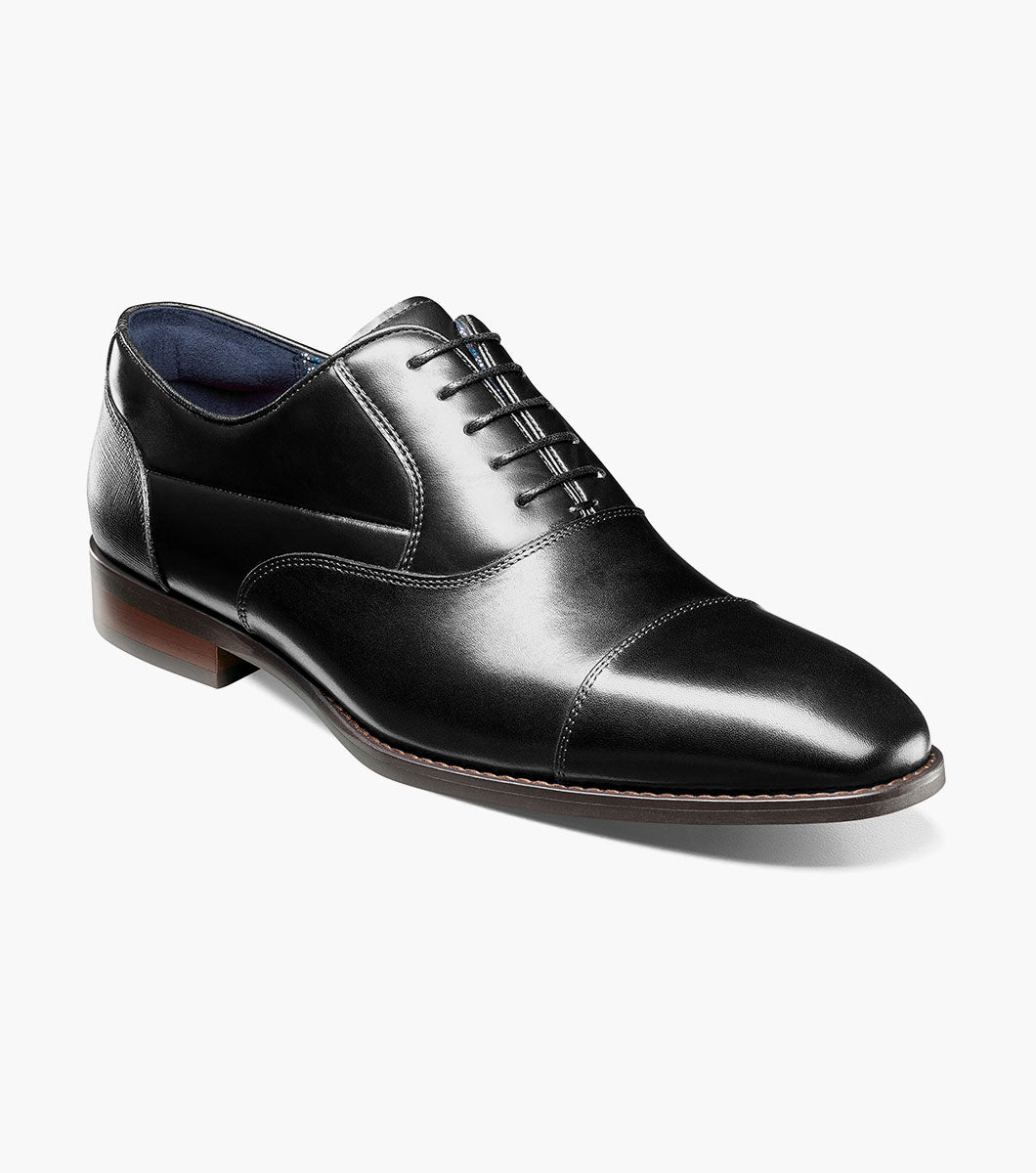 Stacy Adams Kallum Black cap toe Oxford dress shoe, view 1