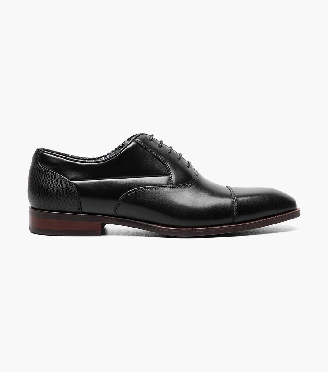 Stacy Adams Kallum Black cap toe Oxford dress shoe, view 3