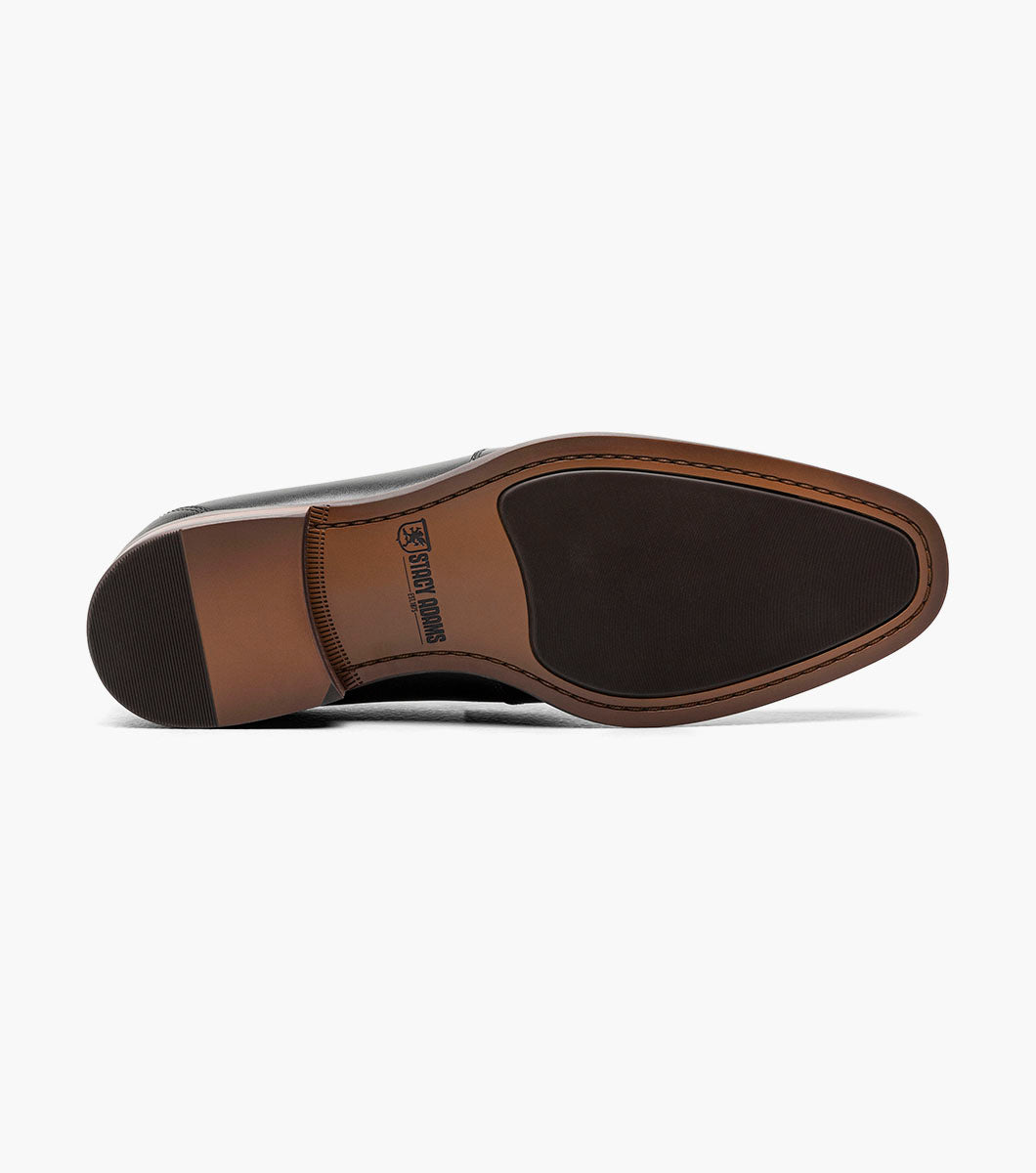 Stacy Adams Kaylor Black moc toe bit loafer, view 4