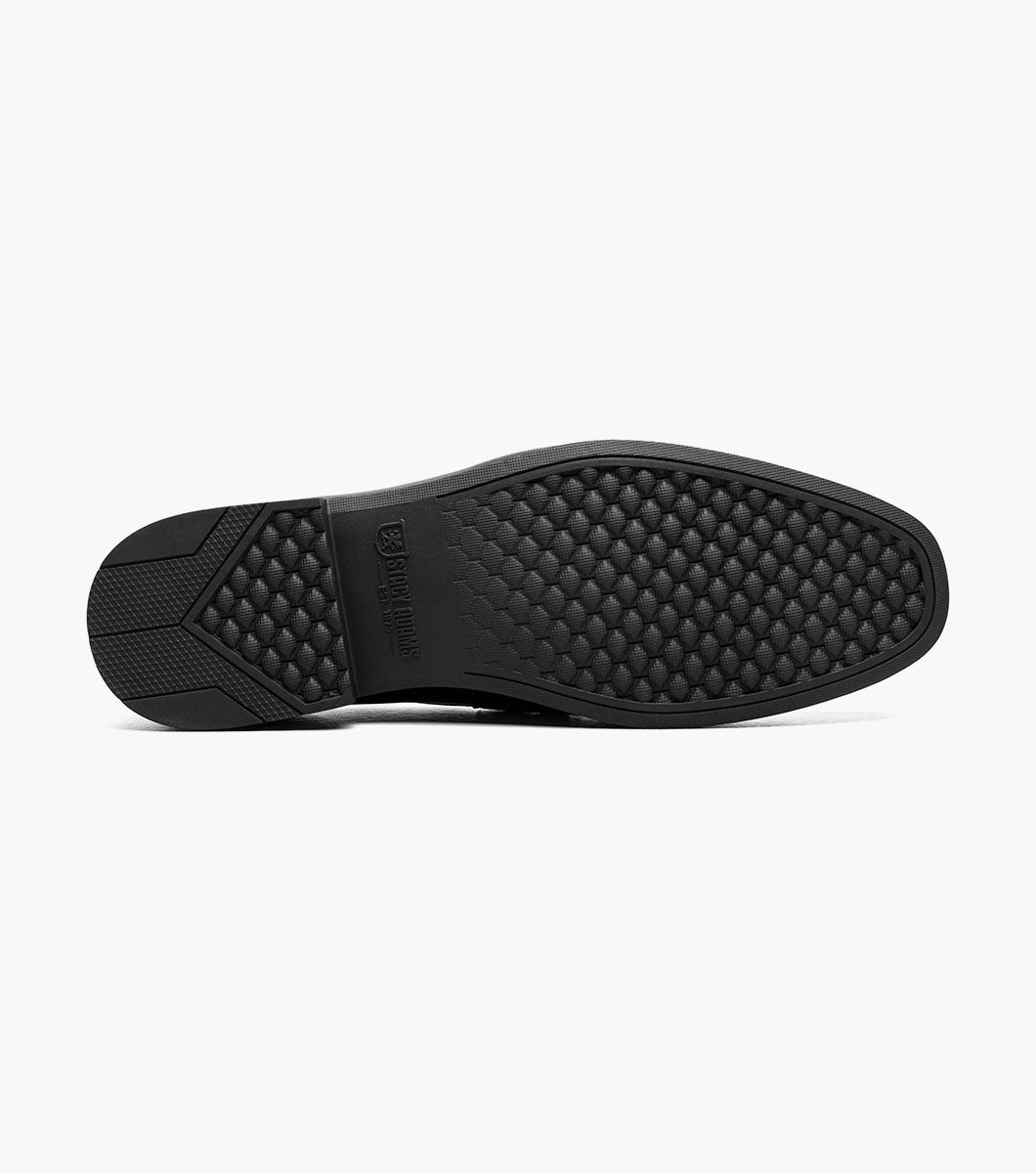 Stacy Adams Richmont Moc Toe Bit Loafers - Black Tumbled - Upscale Men's Fashion