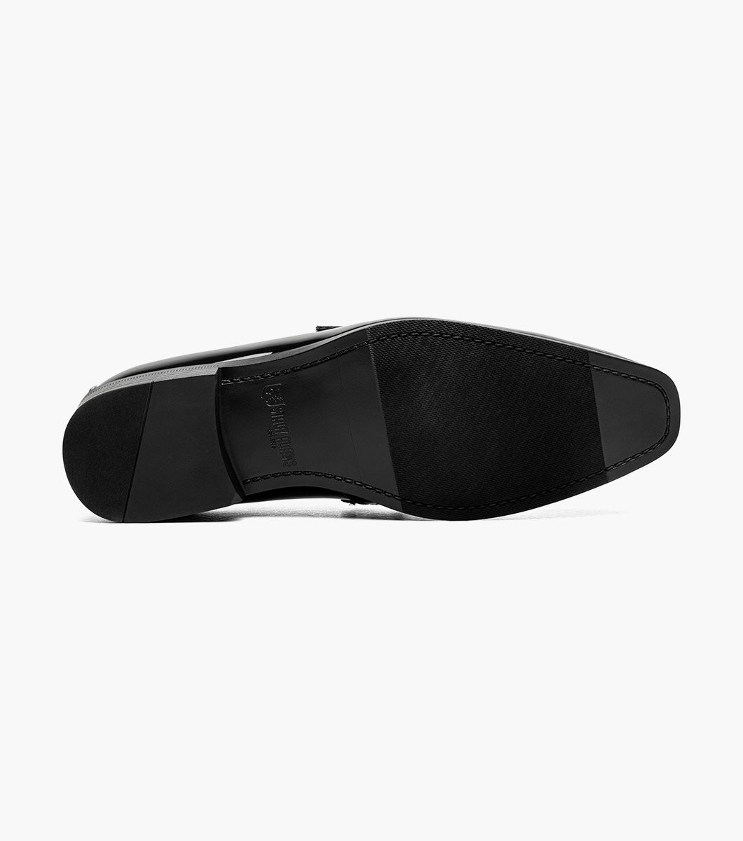 Stacy Adams Spratley Black velour patent loafers view 3