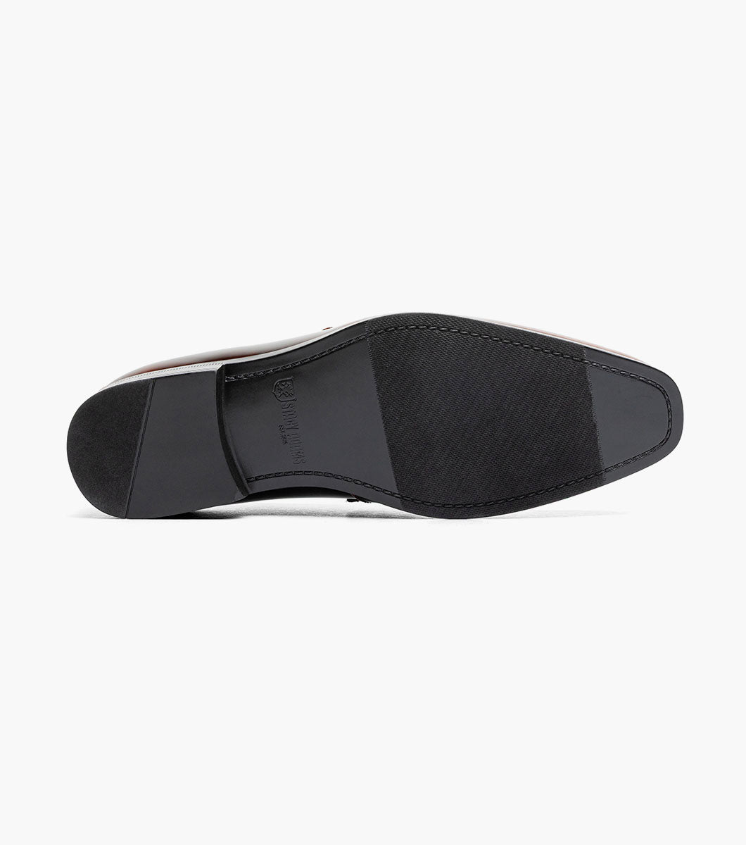 Stacy Adams Spratley Brown velour patent loafers view 3