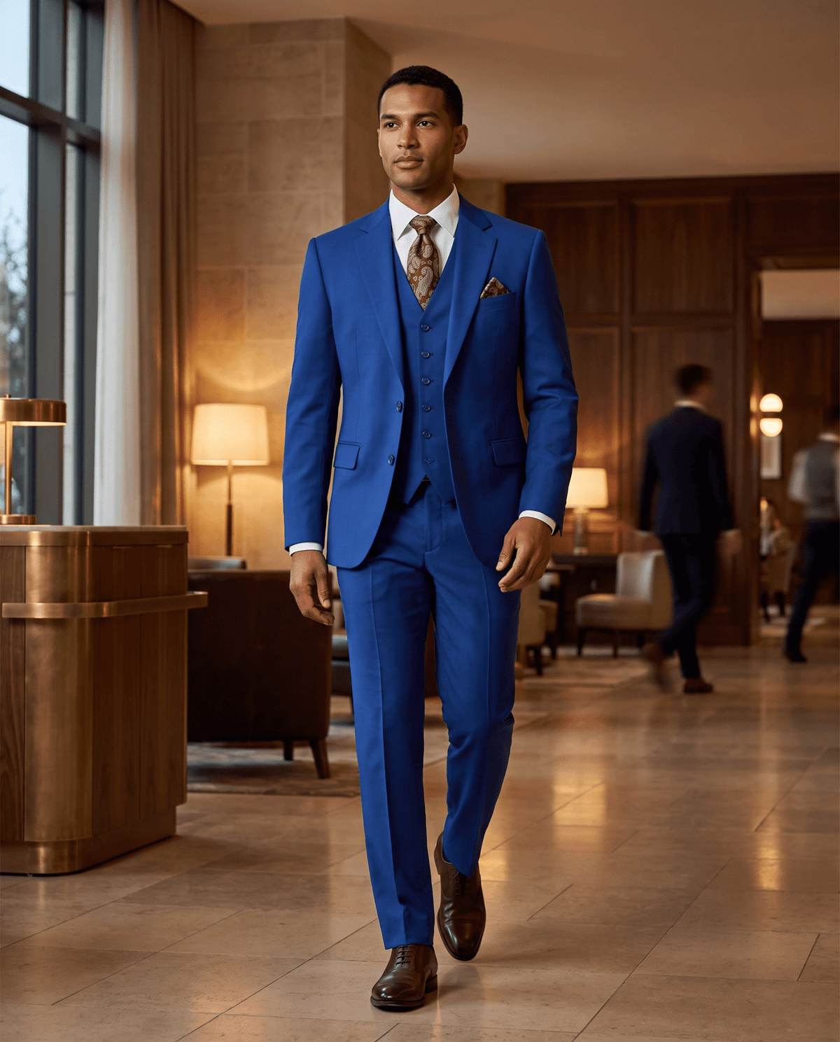 Men’s Sapphire Tailored Fit 3-Piece Wool Suit – Statement - Upscale Men's Fashion