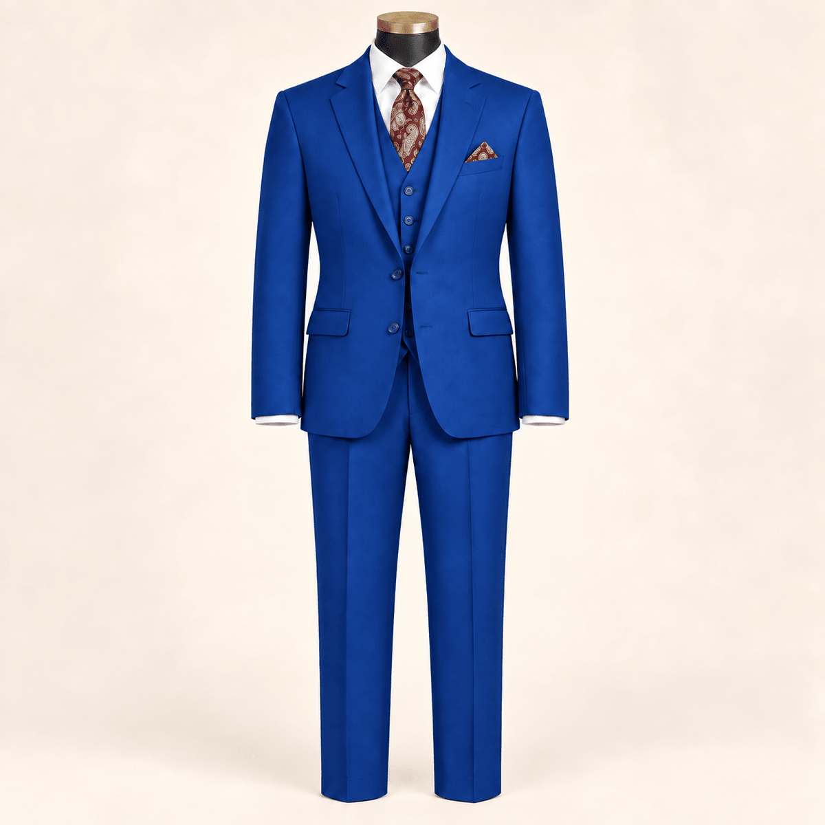 Men’s Sapphire Tailored Fit 3-Piece Wool Suit – Statement - Upscale Men's Fashion