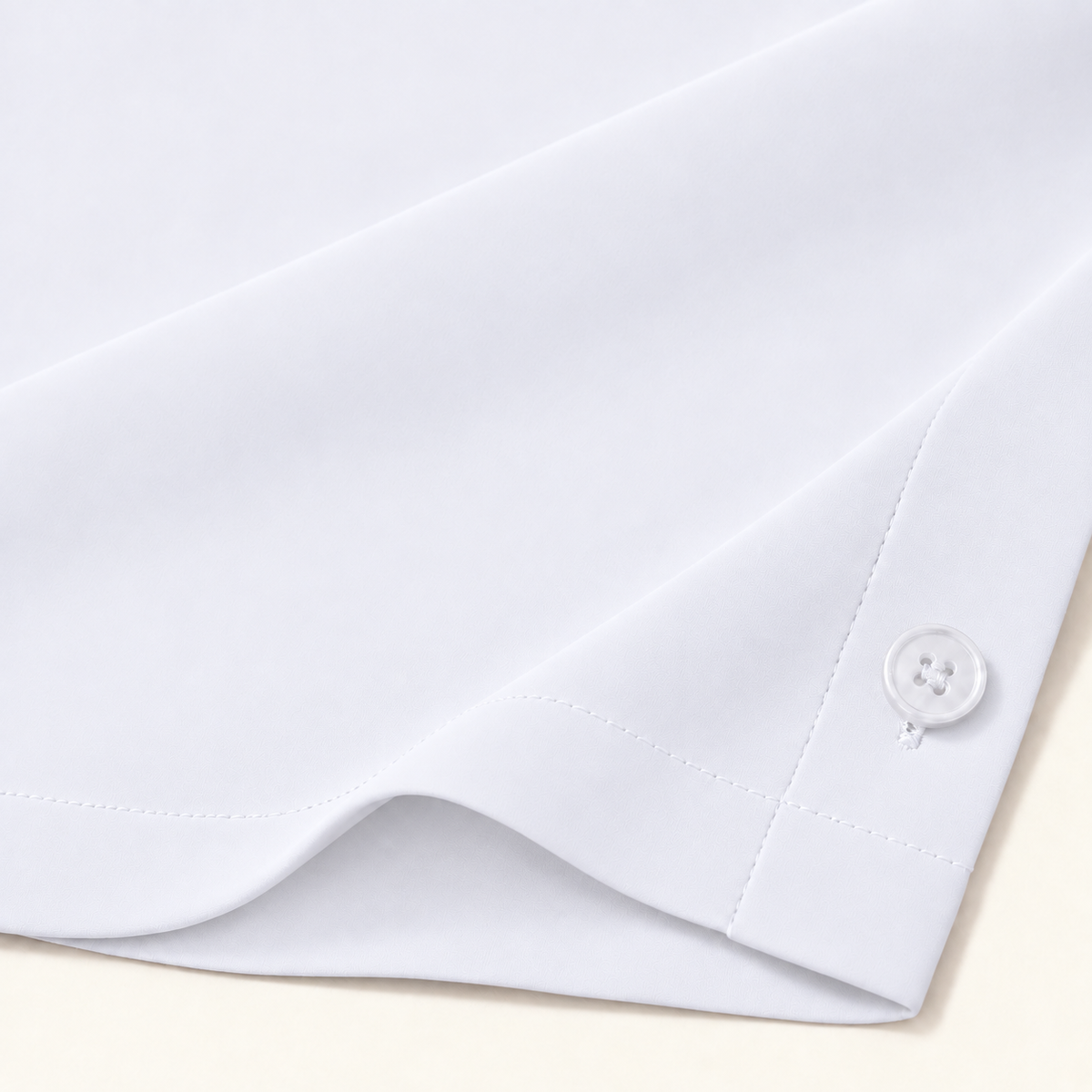 White Regular Fit Short Sleeve Crepe Camp Collar Shirt