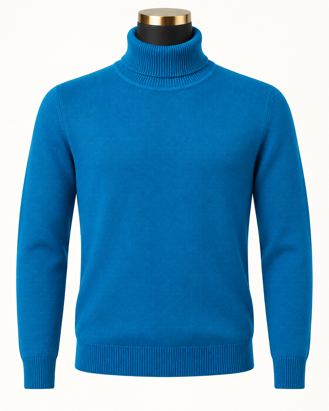 Men's Turtleneck Sweater color True Blue - Upscale Men's Fashion