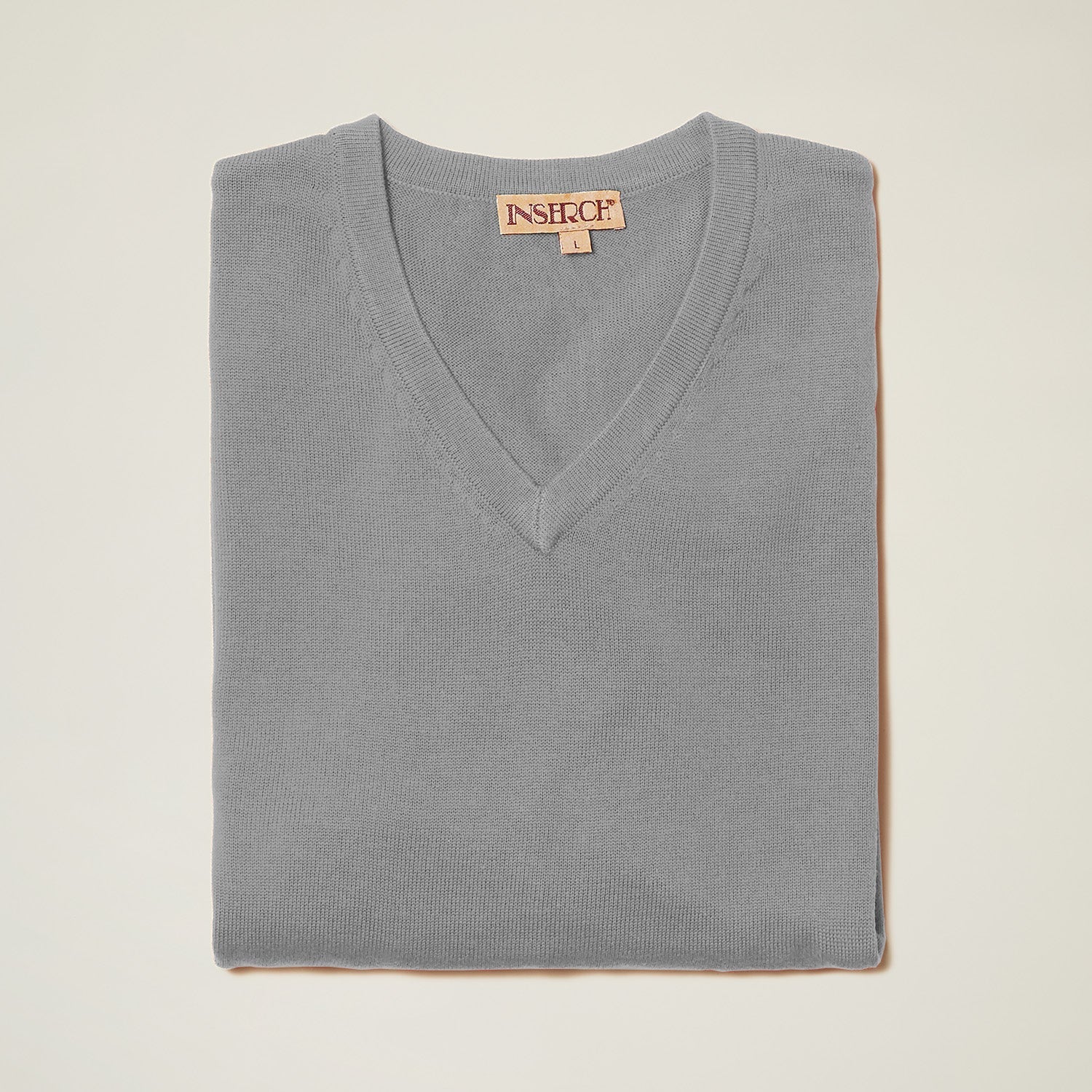 Men’s V-Neck Sweater in Grey – Upscale Men's Fashion