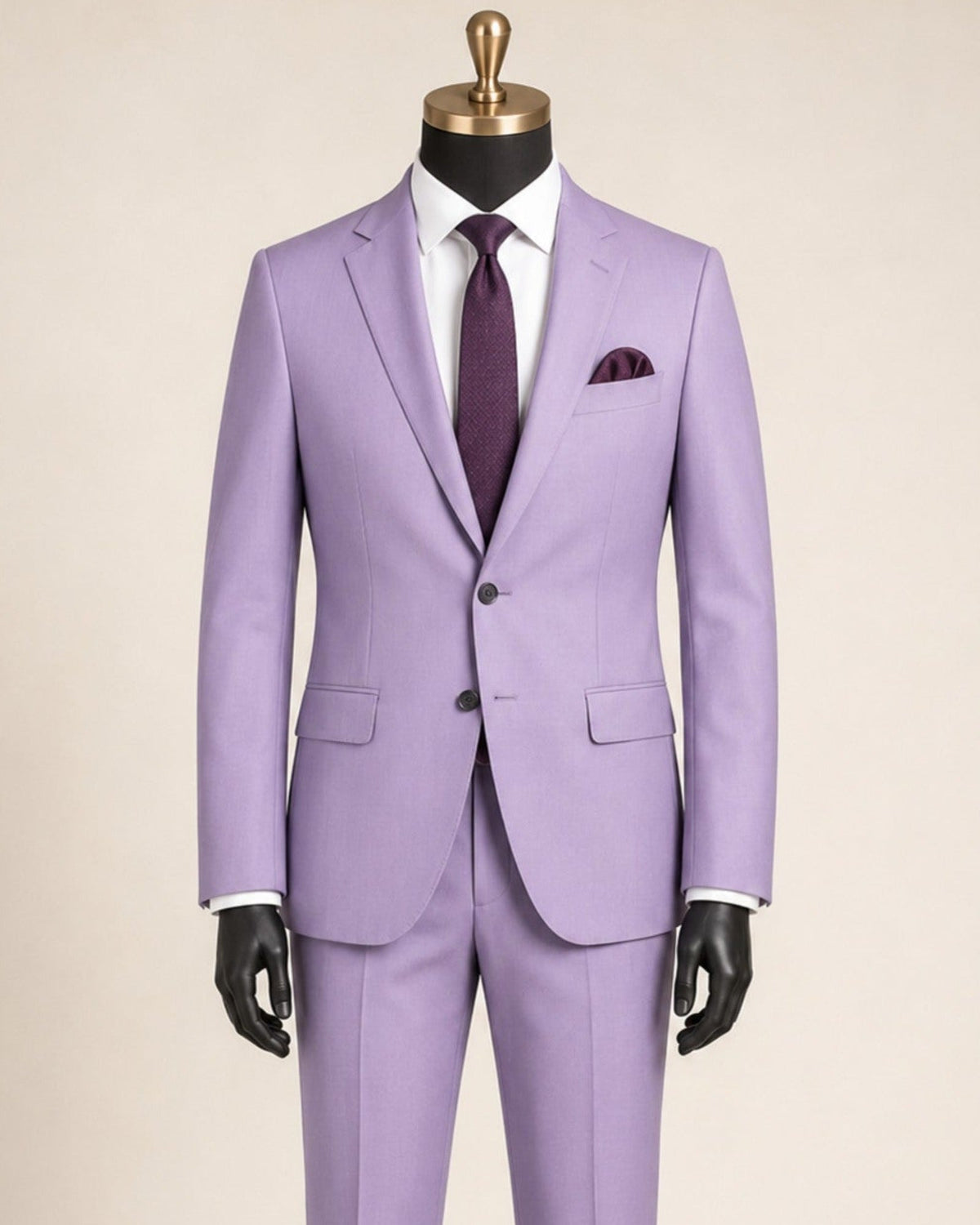 Men's Lavender Slim Fit Stretch 2-Piece Suit – Valenza Collection - Upscale Men's Fashion