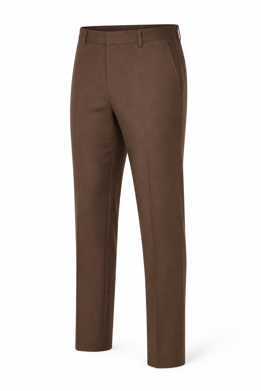 Vinci men's brown pre-hemmed modern fit dress pants