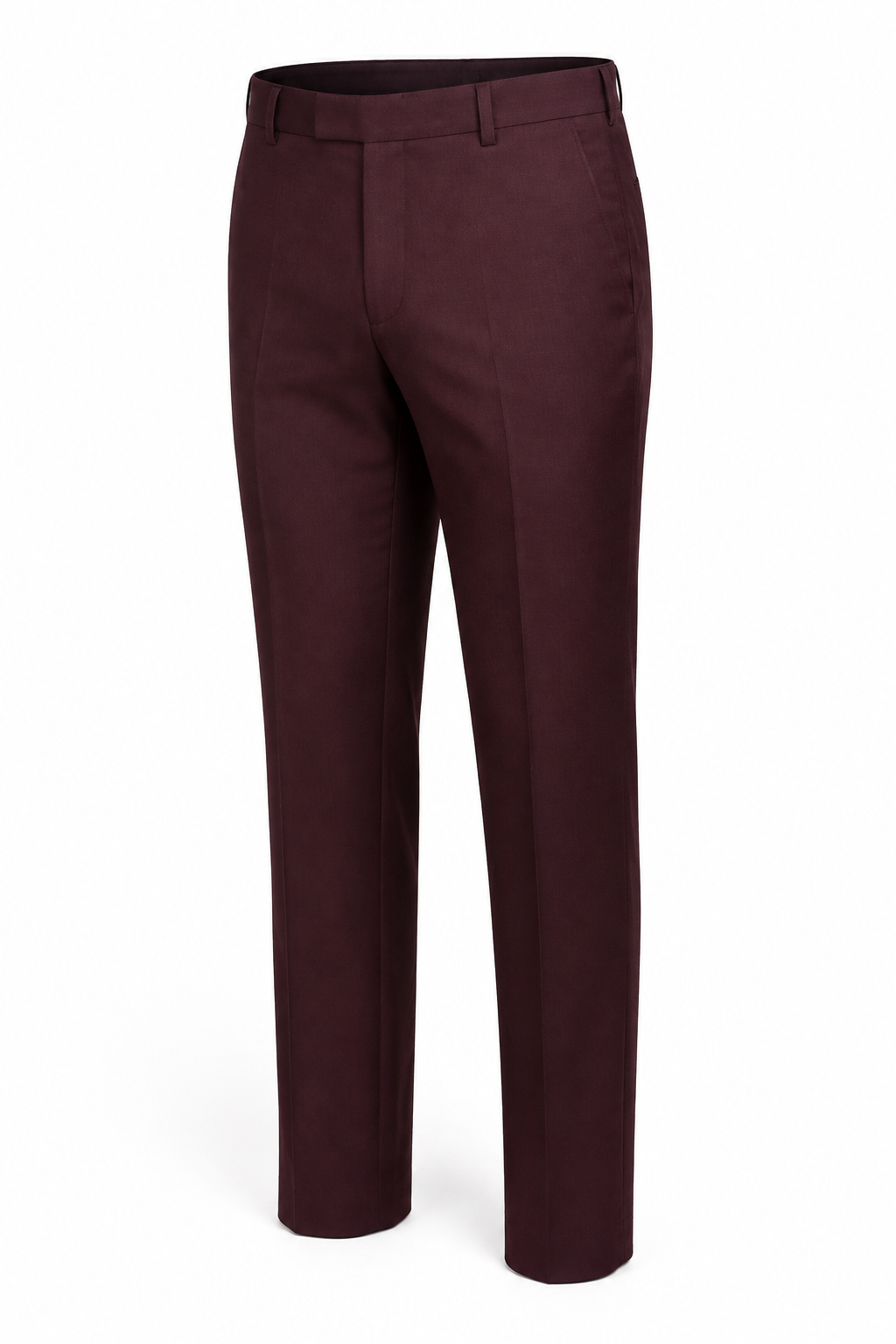 Vinci men's burgundy pre-hemmed modern fit dress pants