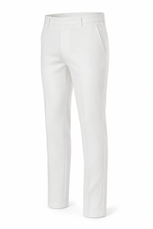Men's White Modern Fit Pre-Hemmed Dress Pants - Upscale Men's Fashion