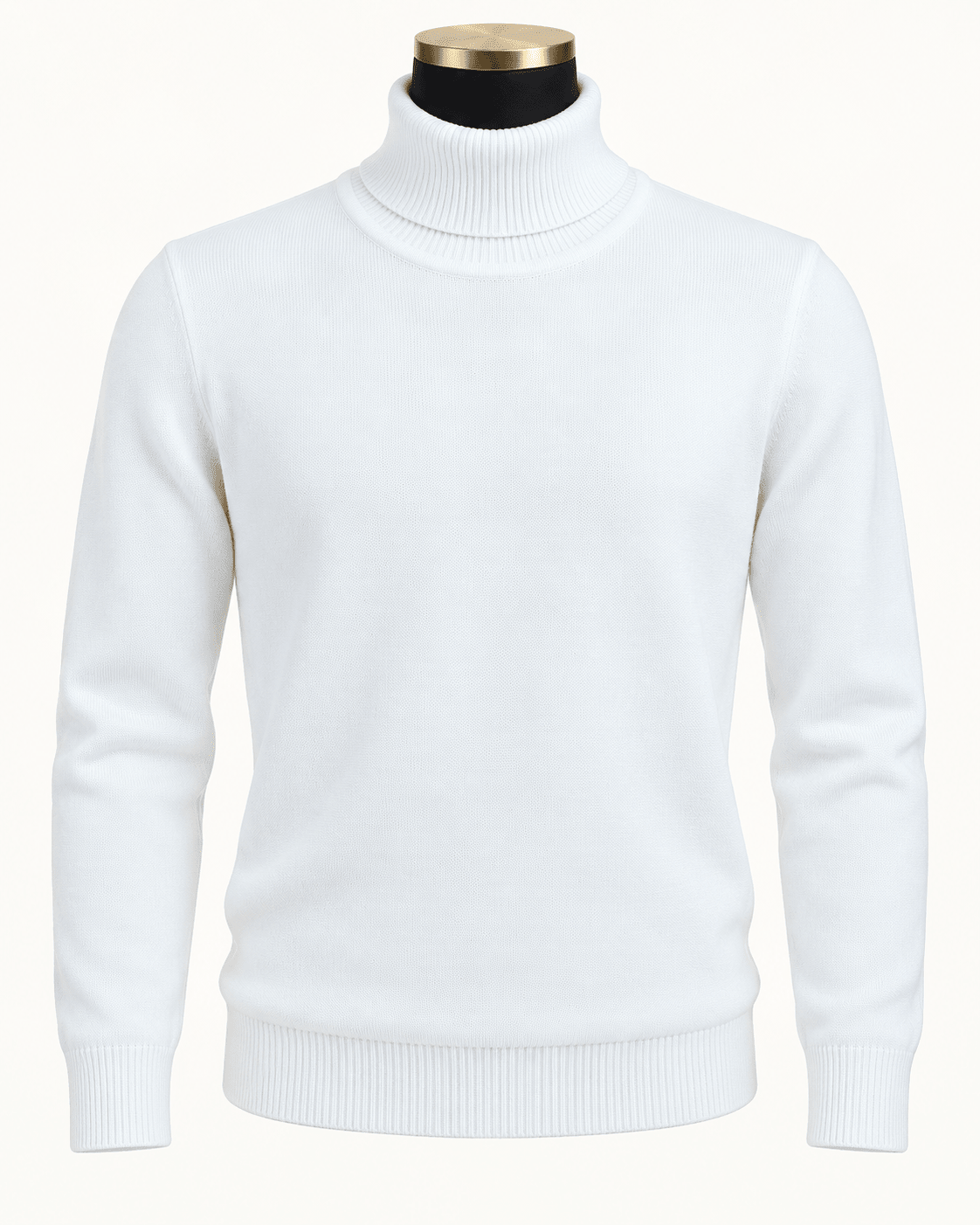 Men's Turtleneck Sweater color White - Upscale Men's Fashion