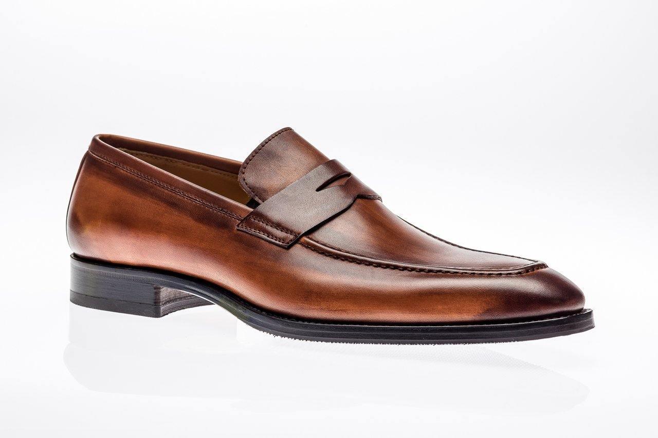 AMBERES LOAFER by JOSE REAL Made in Italy-Color cognac - Upscale Men's Fashion