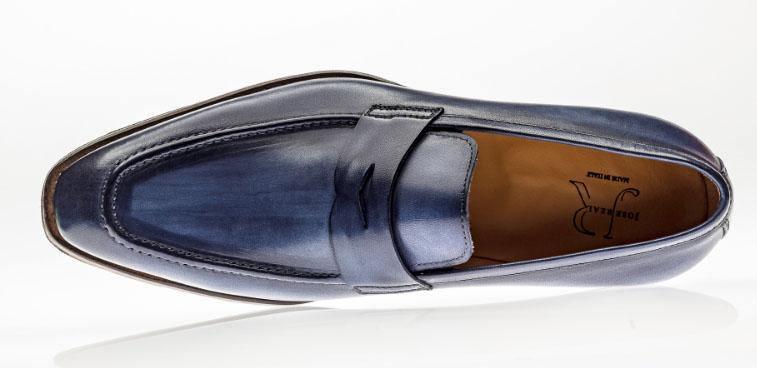 AMBERES LOAFER by JOSE REAL Made in Italy-Deep Blue - Upscale Men's Fashion