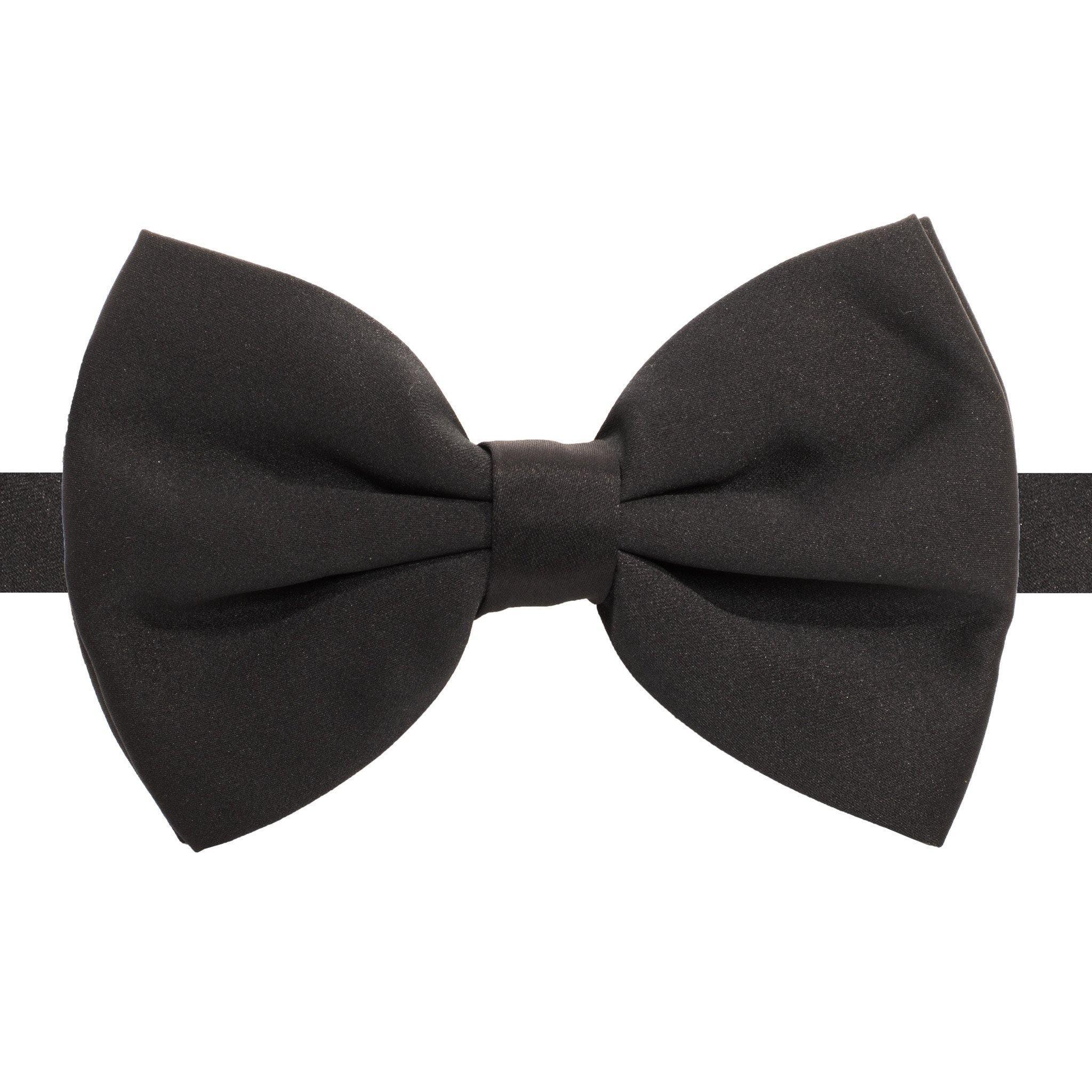 Axis Black Adjustable Satin Bowtie - Upscale Men's Fashion