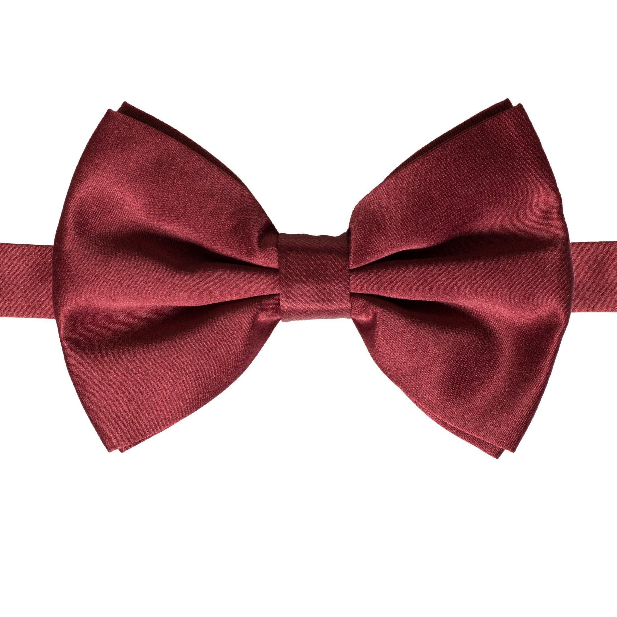 Axis Burgundy Adjustable Satin Bowtie - Upscale Men's Fashion