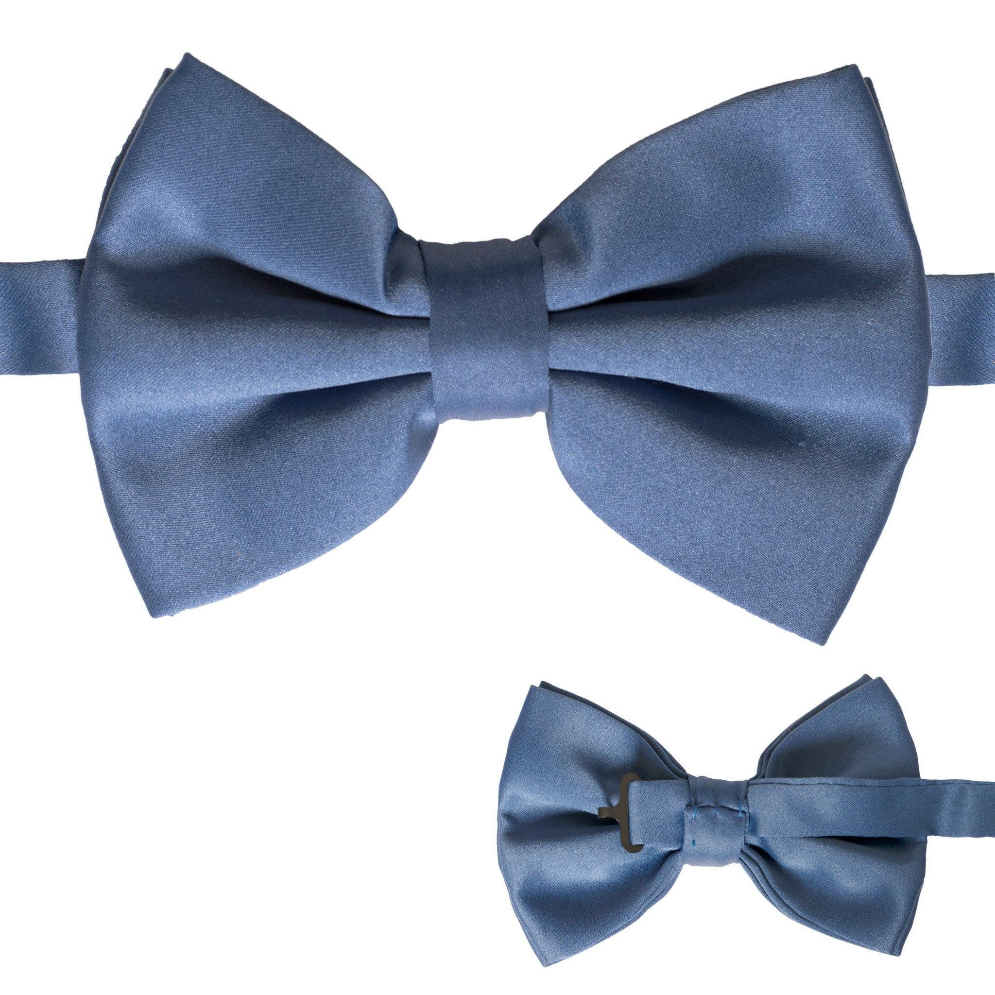 Axis Navy Blue Adjustable Satin Bowtie - Upscale Men's Fashion