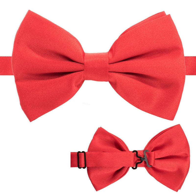 Axis Red Adjustable Satin Bowtie - Upscale Men's Fashion